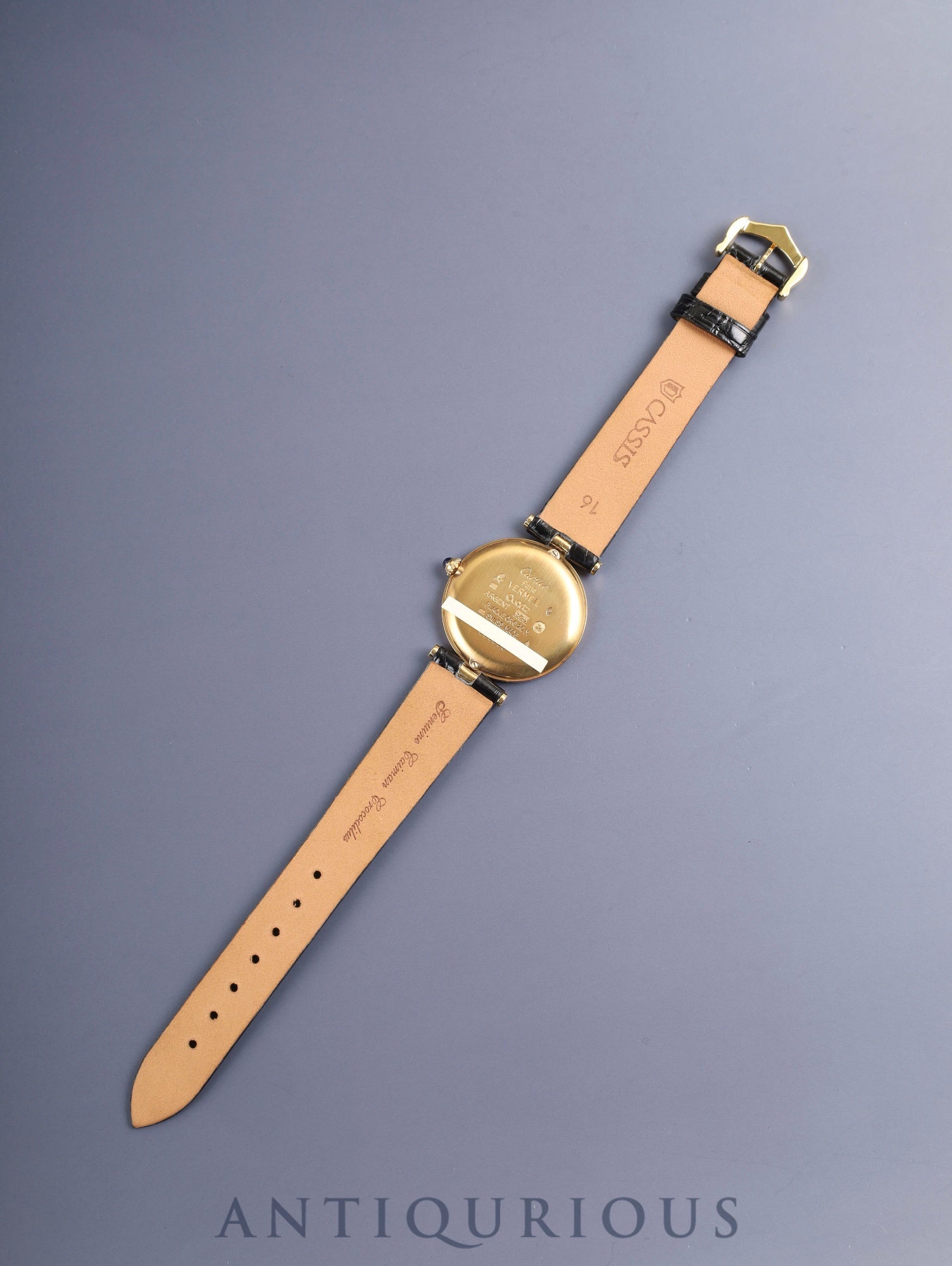 カルティエ マスト ヴァンドーム VLC LM W1006454 / 590003 クォーツ Cal.90 SV925 革 純正尾錠(GP) サイドトリニティ文字盤 オーバーホール済み