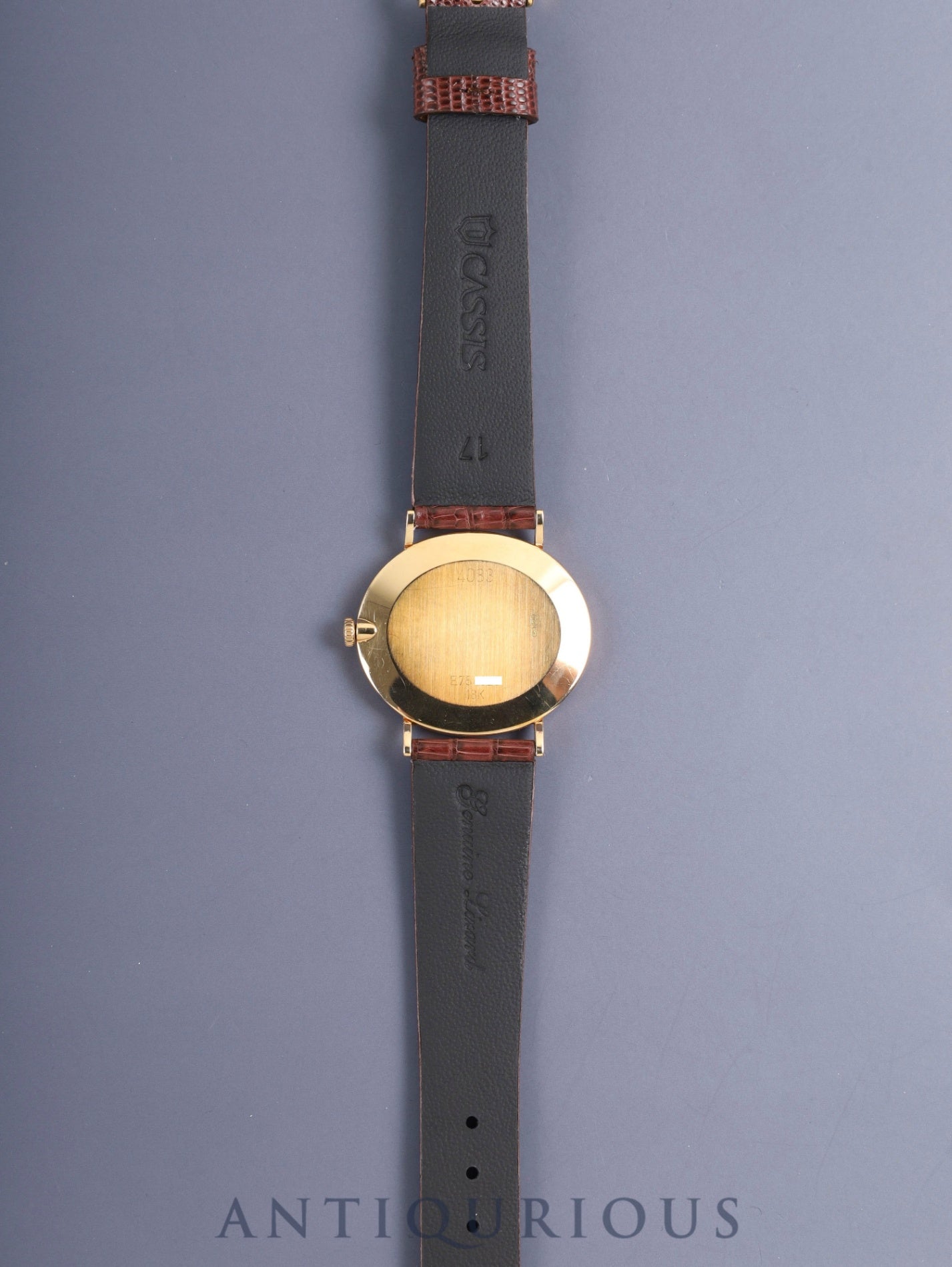 Rolex Cellini 4083 Manual Winding Caliber 1601 750YG Leather Watch with Genuine Pin Buckle (GP) Champagne Dial E Series (1990-1991) Overhauled