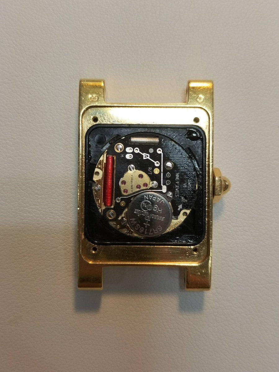 ショーメ スティル・ドゥ・ショーメ 750 クォーツ Cal.- YG 純正尾錠(GP)アイボリー文字盤 オーバーホール済み