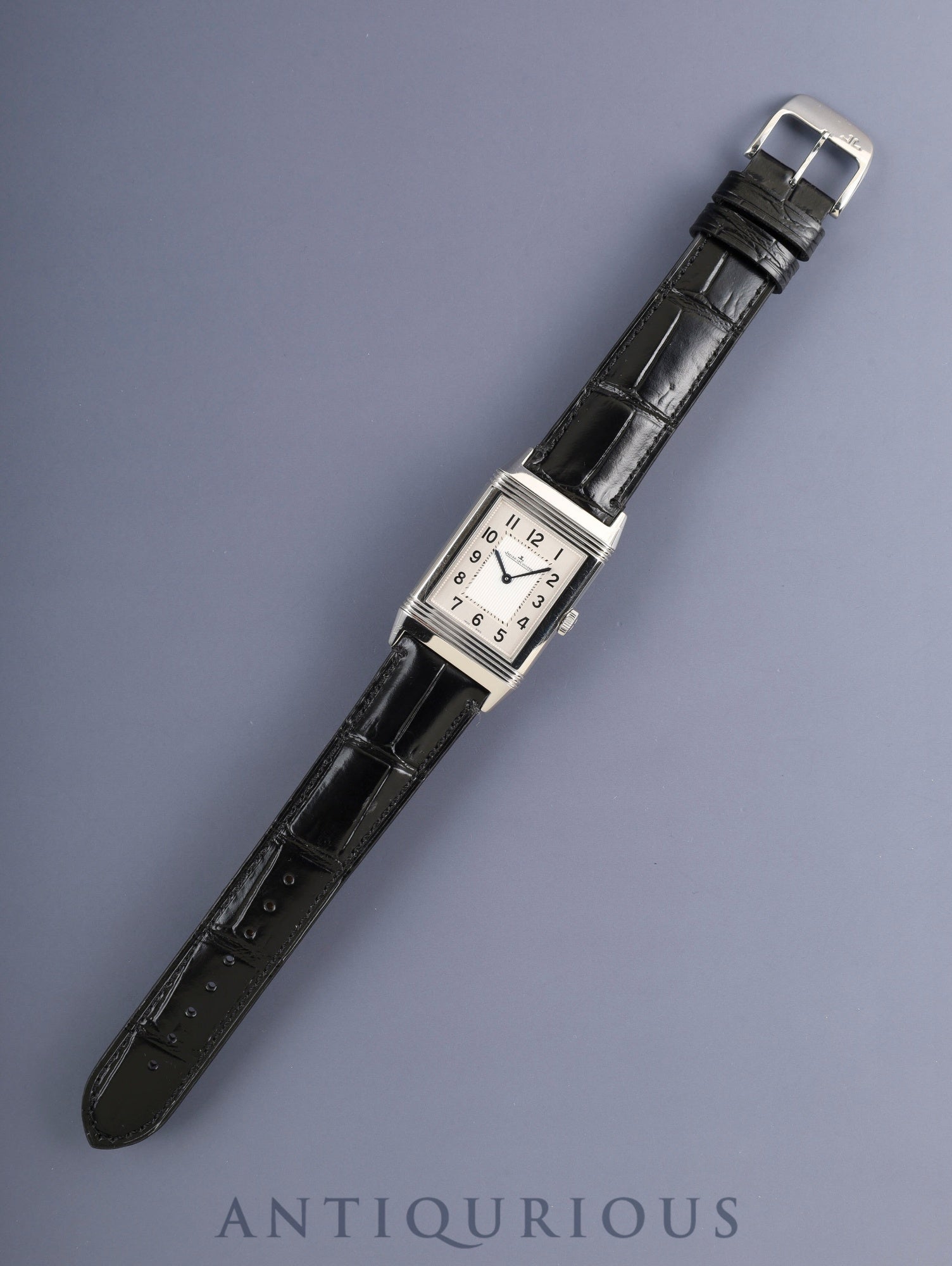 ジャガー・ルクルト グランド レベルソ ウルトラ スリム Q2788520/277.8.62 手巻き Cal.822 SS 革 純正ピンバックル(SS)シルバーアラビア文字盤 箱 保証書(2014年) 冊子 オーバーホール済み