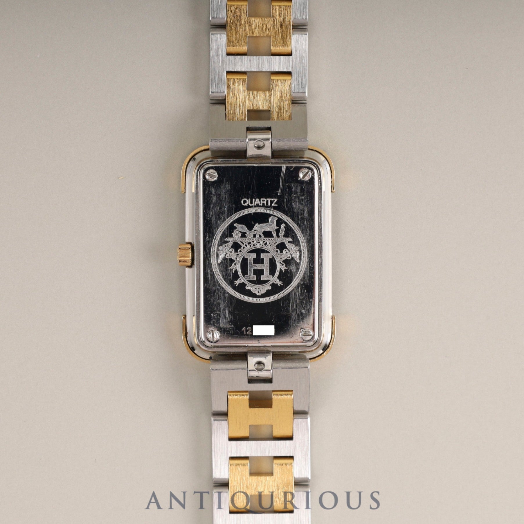 エルメス クロアジュール CR1.240 クォーツ Cal.976.001 SS/GP SS/GP ホワイト文字盤 オーバーホール済み