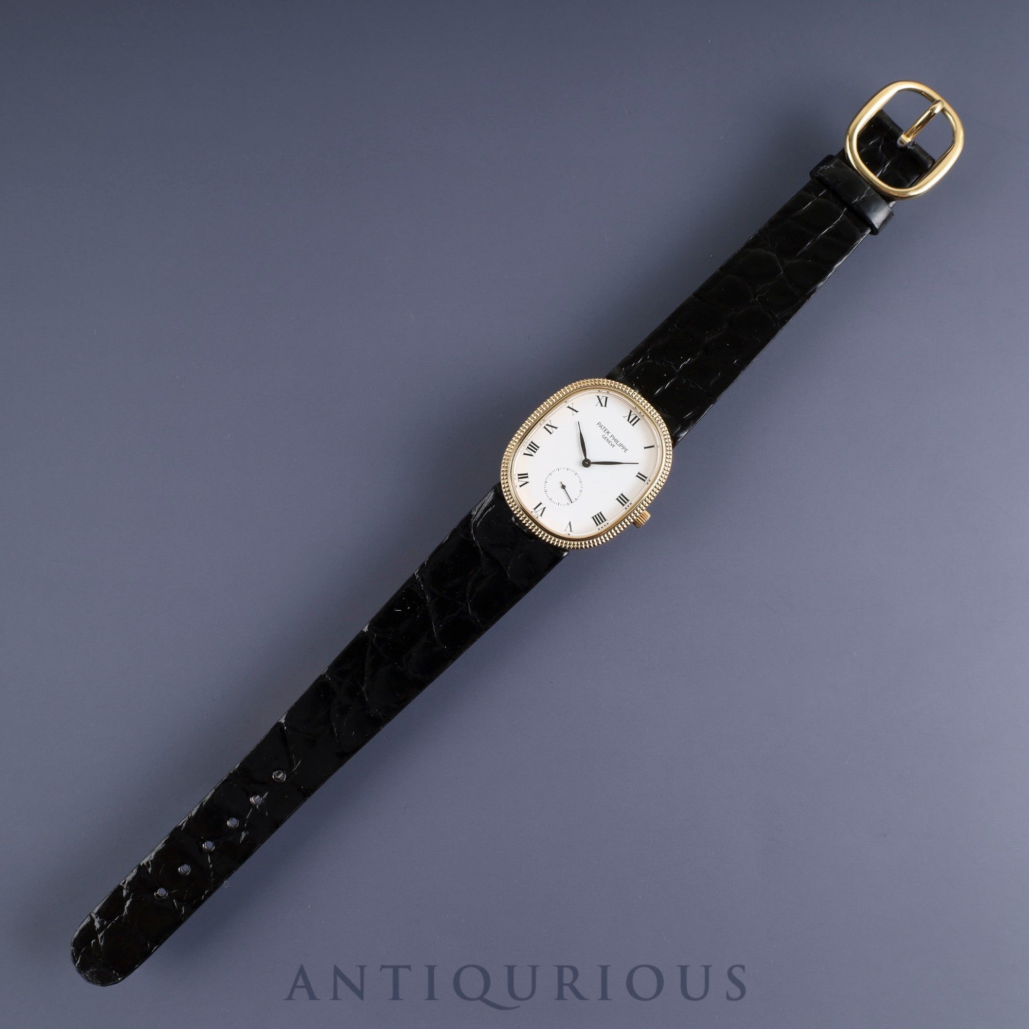 Patek Philippe Golden Ellipse 3989J Manual winding Cal.215 750 Leather Genuine buckle (750) White Roman dial Overhauled