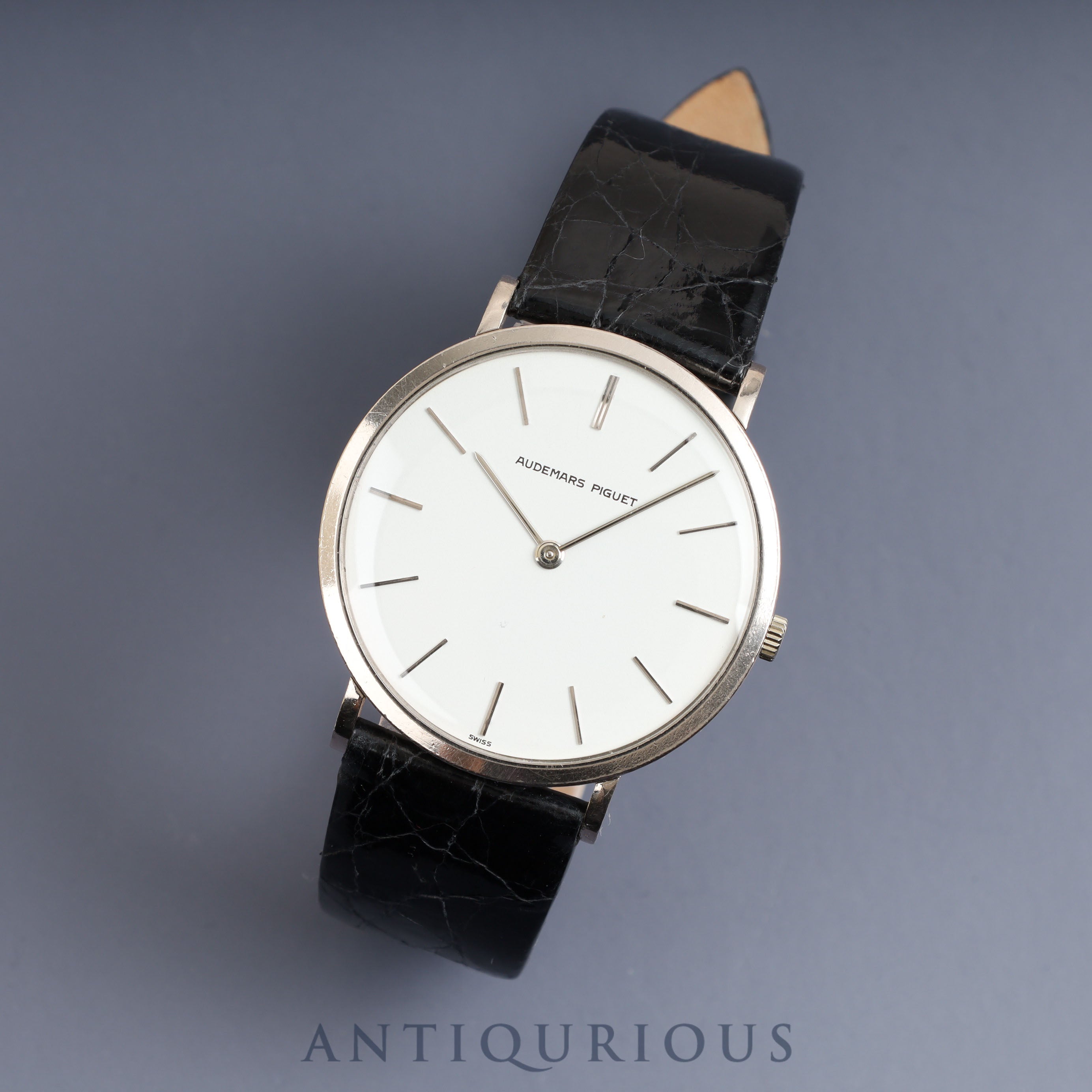 Audemars Piguet Extra Flat Hand-wound Cal.2090 750 Leather Genuine Buckle (750) White Dial 33.3mm 1976-1979