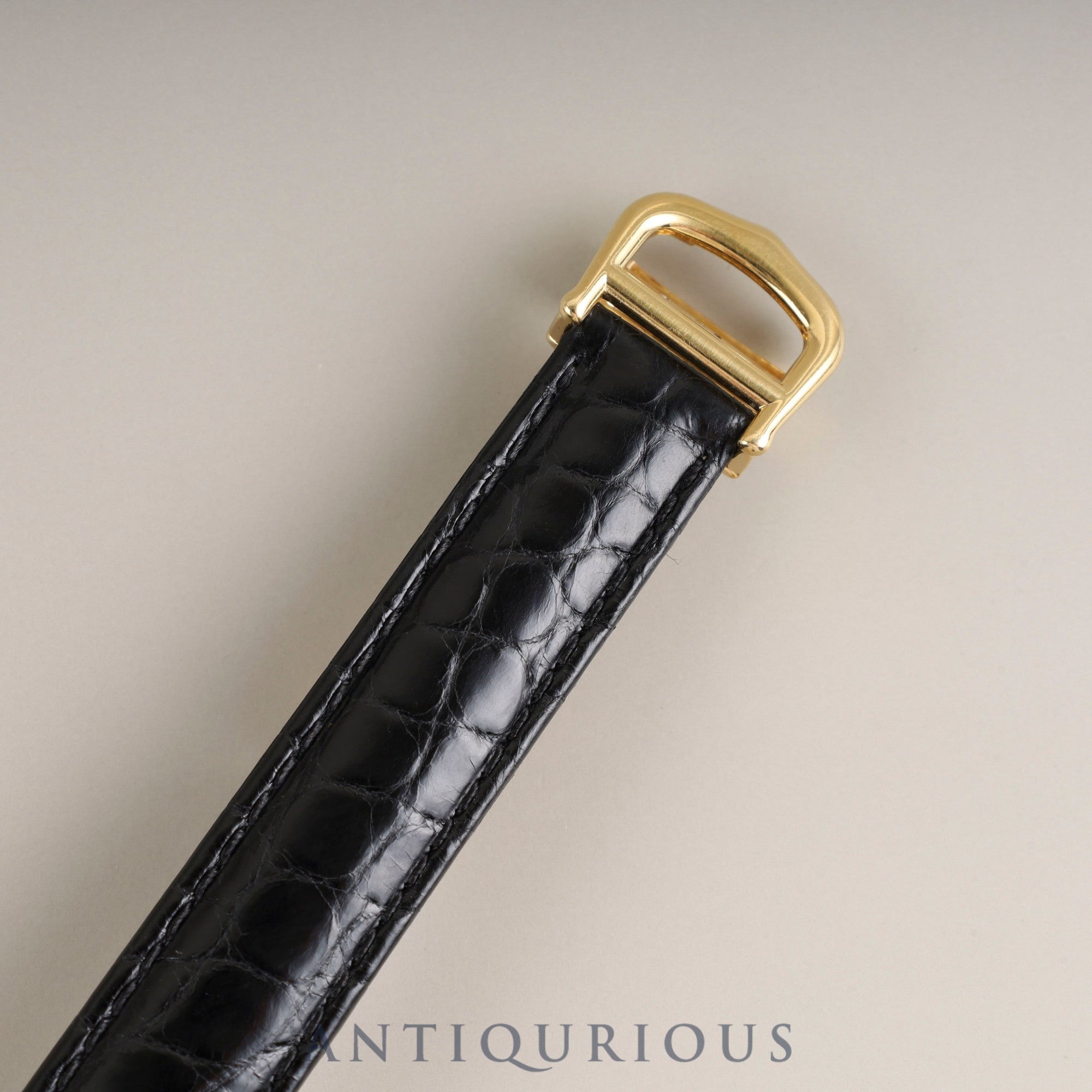 Cartier Must Tank SM 5057001 Quartz Cal.057 SV925 Leather Genuine D-buckle (GP) Opalan dial Box Overhauled