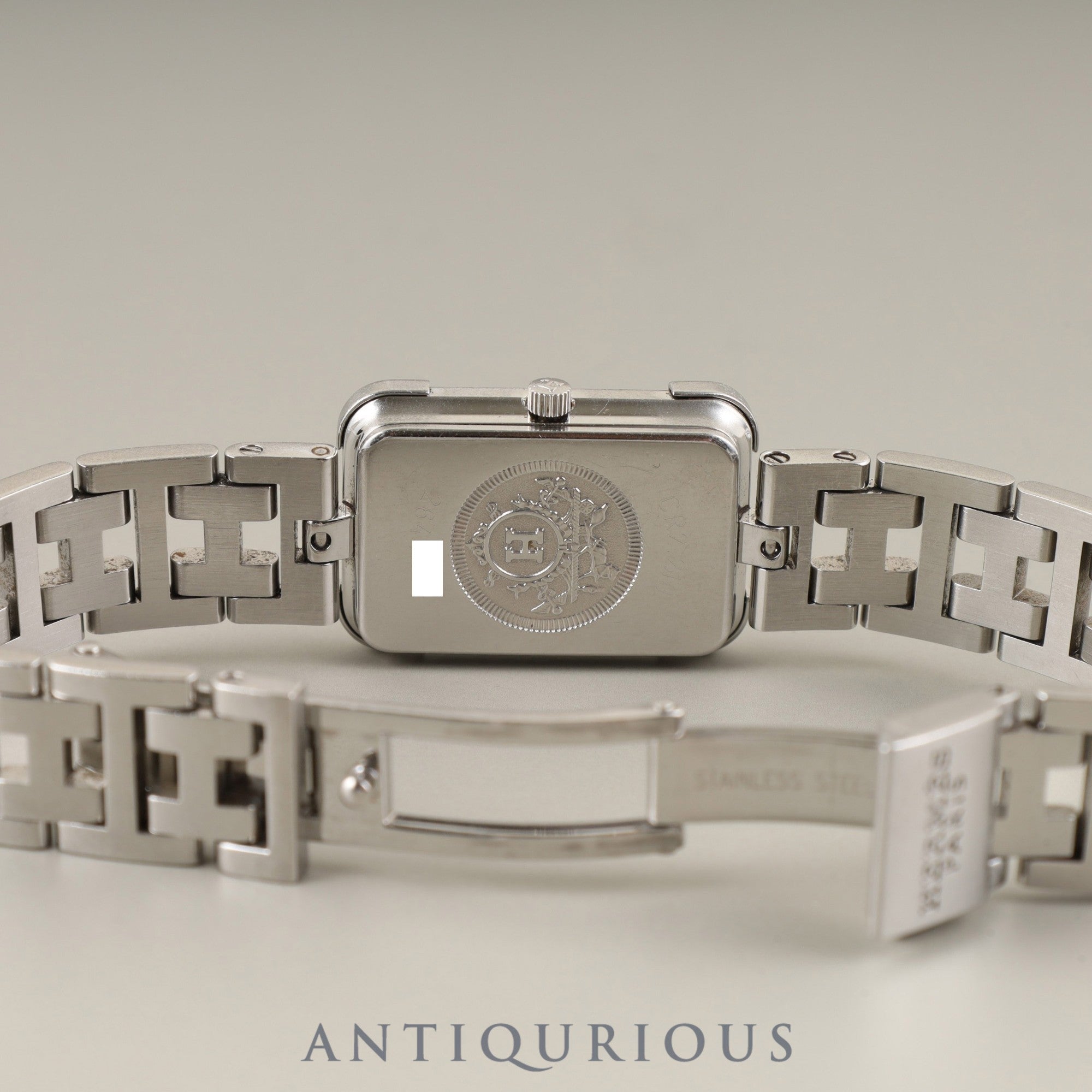 Hermès Cloajour CR2.210 Quartz Cal.976.001 Stainless Steel White Shell Dial Overhauled