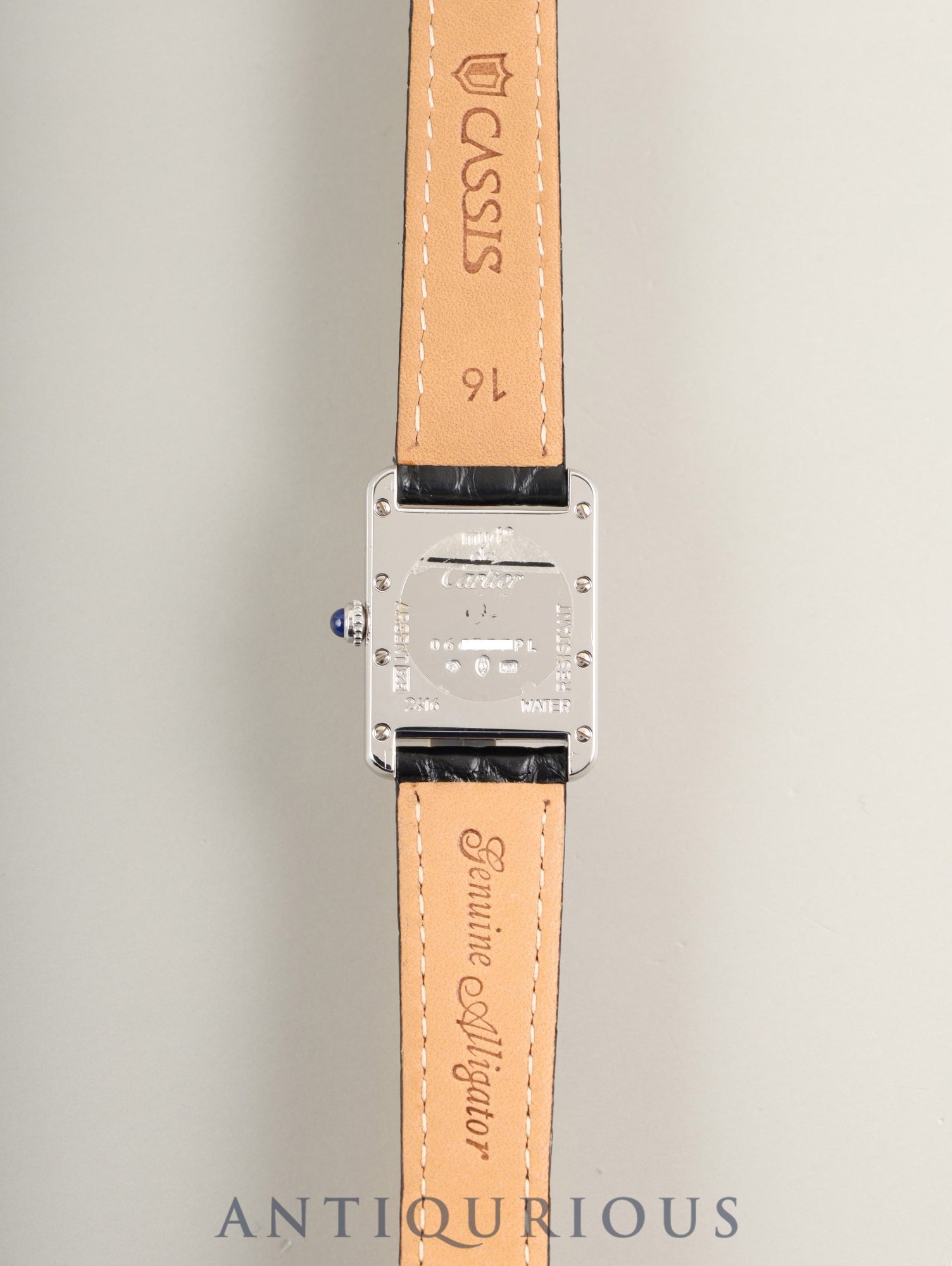 Cartier Must Tank MM 2416 Quartz Caliber 057 SV925 Leather Strap with Genuine D-Clasp (Stainless Steel) Silver Roman Dial (Christmas Limited Edition / SWISS MADE) Circa 2000 Box Overhauled