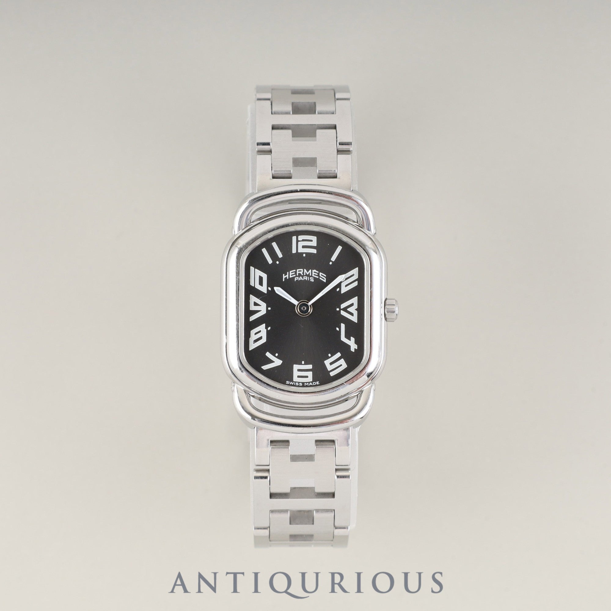 エルメス ラリー RA1.210 クォーツ Cal.976.001 SS SS グレー文字盤 オーバーホール済み