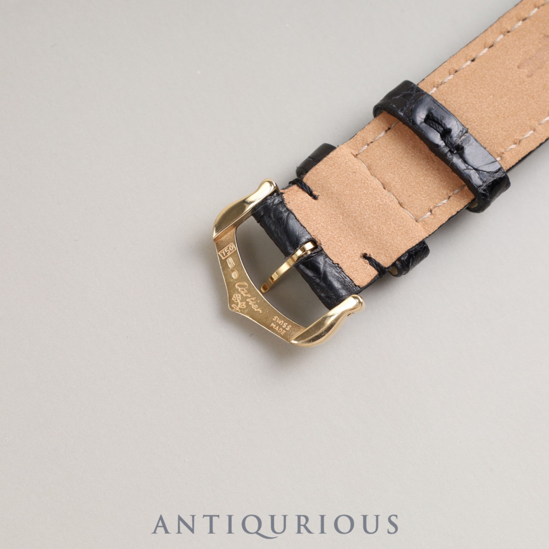 Cartier Santos Dumont Extra Slim W1505453 Manual winding Cal.21MC 750YG Leather Genuine buckle (750) Guilloché Ivory dial Box