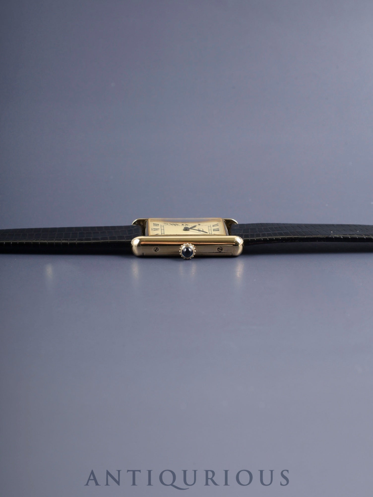 カルティエ マストタンク LM 手巻き Cal.78-1 SV925 革 純正ピンバックル(GP)アイボリーローマン文字盤(SWISS表記) 箱 冊子 国際永久保証書(1982年 / 個人名記載) オーバホール済み