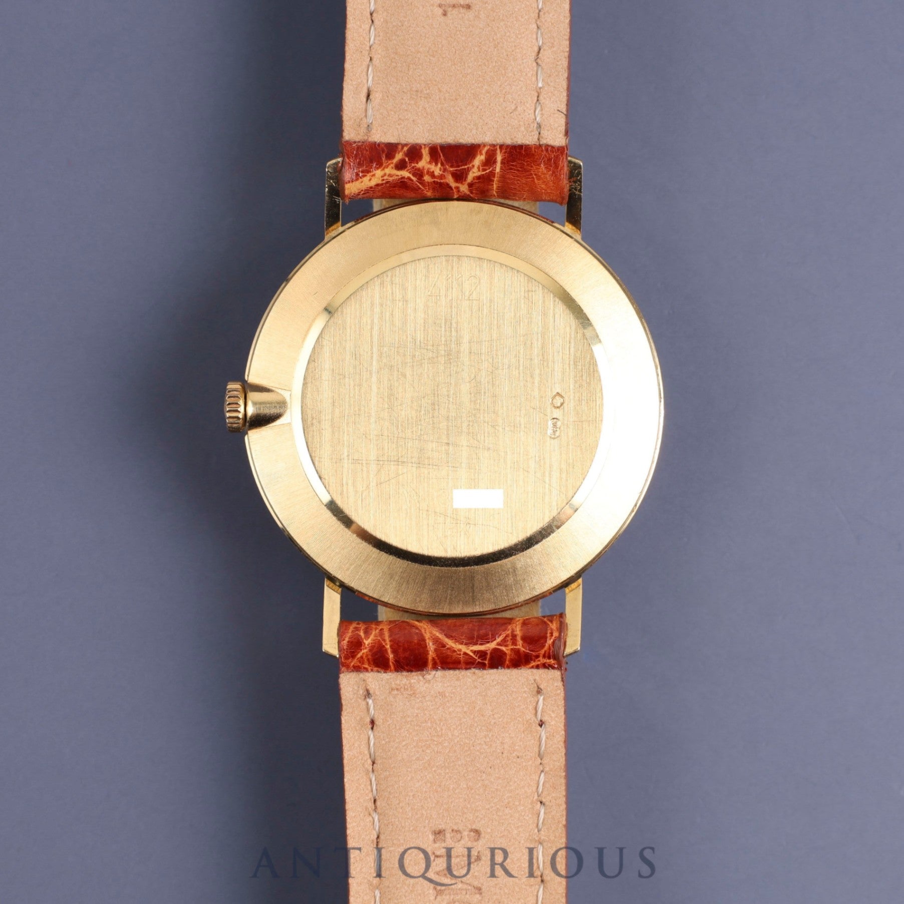 Rolex Cellini 4112 Manual winding Cal.1602 750 Leather Genuine buckle (GP) Engraved computer dial W serial (1994-1995) Overhauled