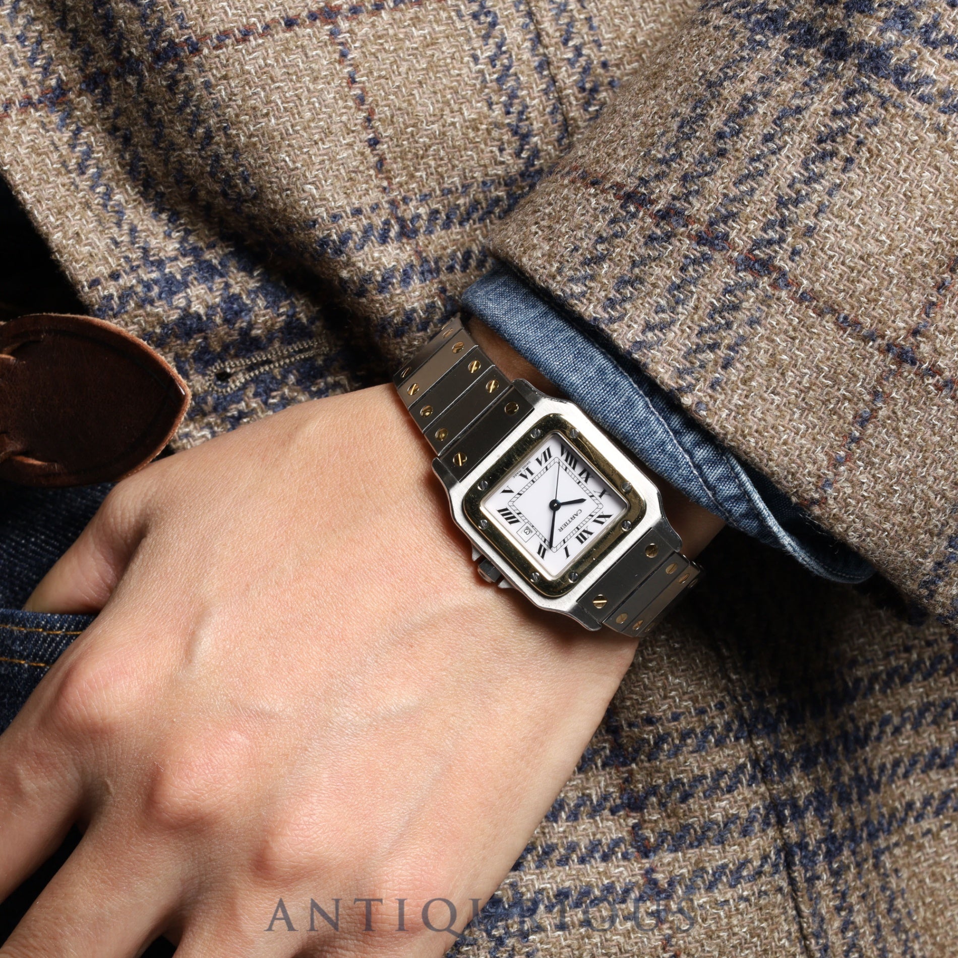 Cartier Santos Galbee LM 1172961 Automatic SS / YG White Roman Dial Complete service (full maintenance) completed at Cartier boutique