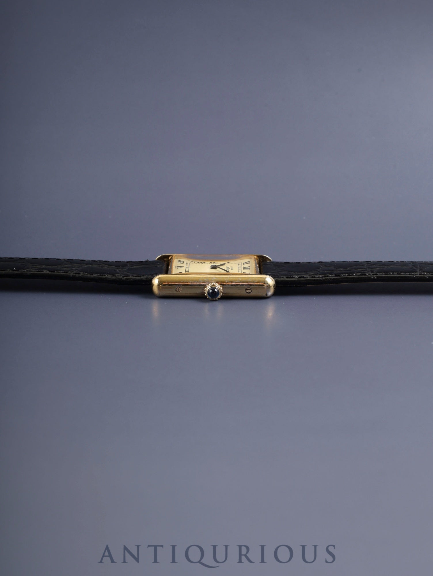 カルティエ マストタンク LM 6 手巻き Cal.78-1 SV925 革 純正ピンバックル(GP)アイボリーローマン文字盤(SWISS表記)オーバーホール済み