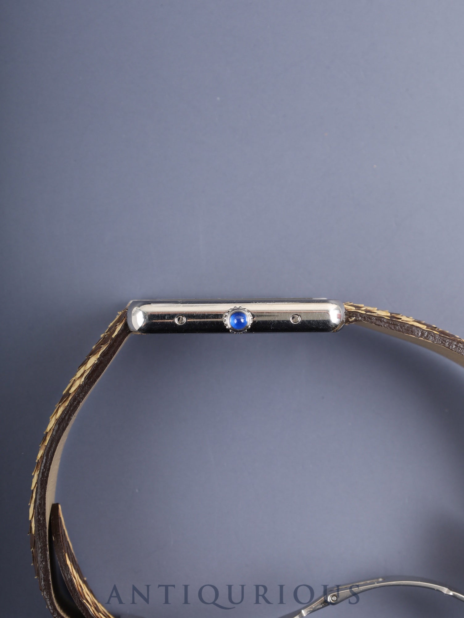 カルティエ タンクソロ LM W5200021 / 3169 クォーツ Cal.690 SS 革 純正Dバックル(SS)パイソン文字盤 オーバーホール済み