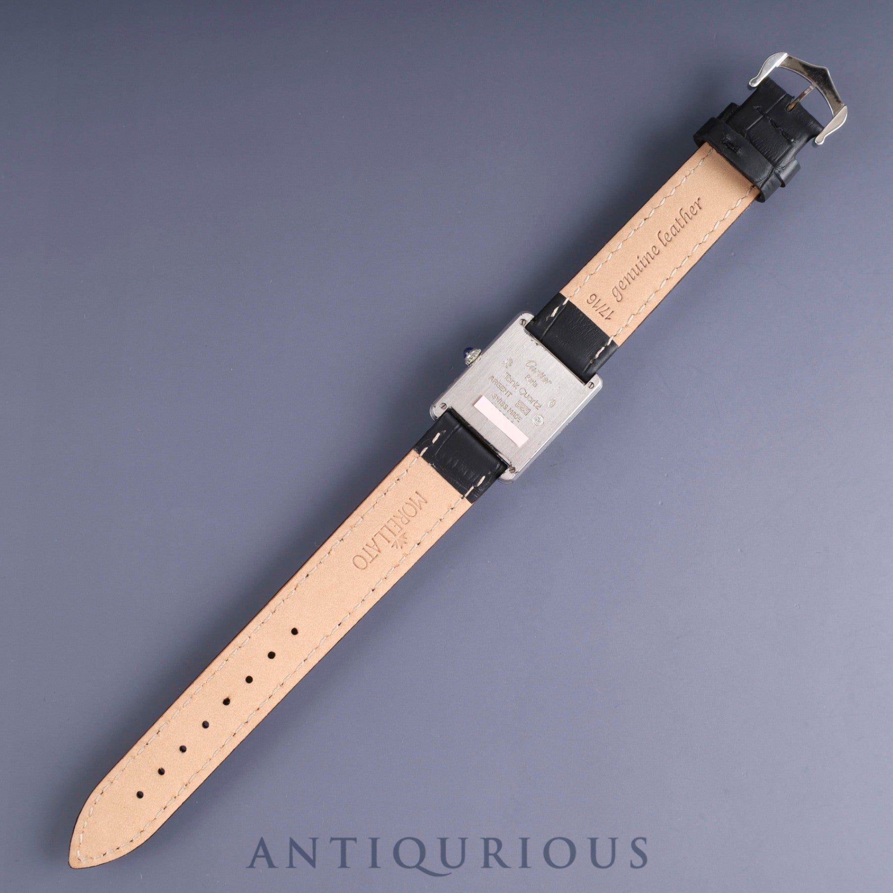 カルティエ マストタンク LM 690006 クォーツ Cal.690 SV925 革 純正尾錠(SS) ホワイトローマン文字盤 オーバーホール済み