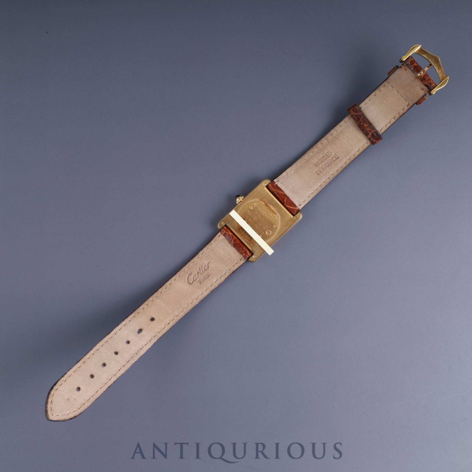 Cartier Must Tank LM 590005 Quartz Cal.90 SV925 Genuine Leather Strap (Slightly Used) Genuine Buckle (GP) Ivory Roman Dial Overhauled