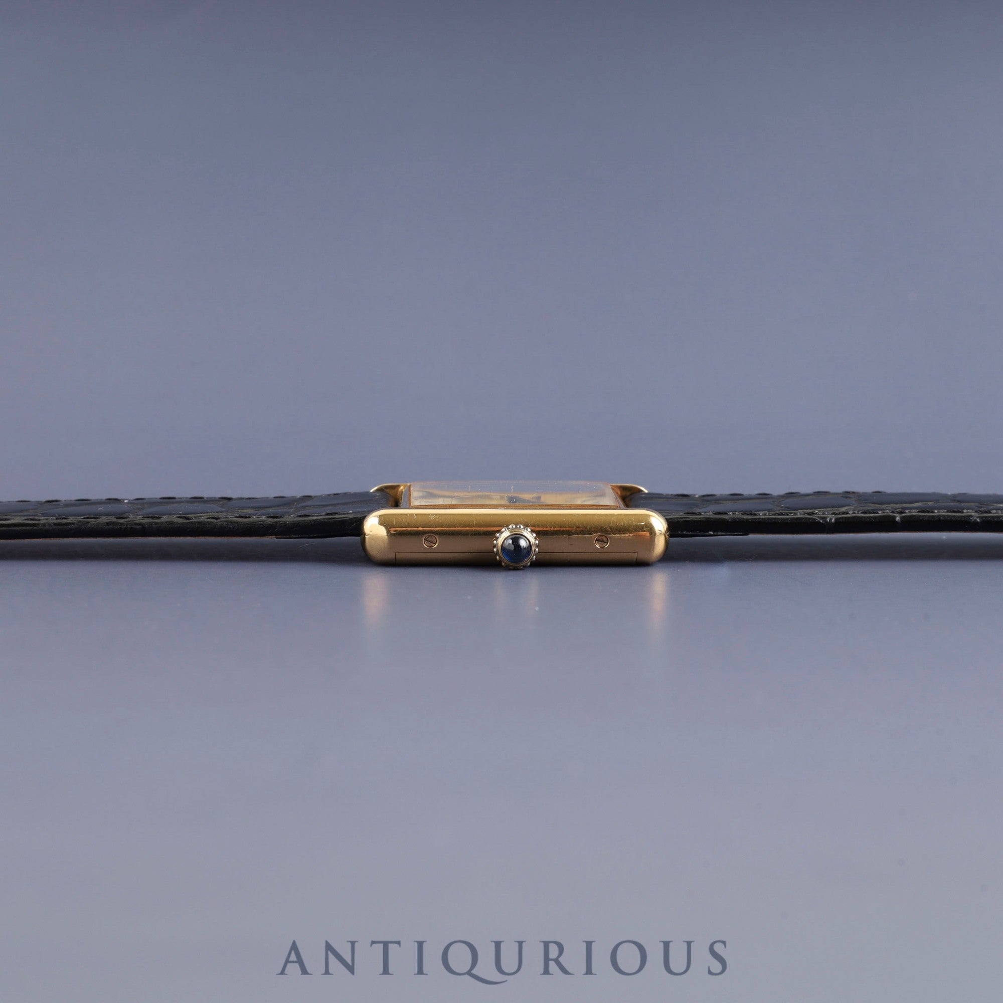 Cartier Must Tank LM Manual Winding Caliber - SV925 Leather Strap with Genuine GP Buckle, Ivory Roman Dial, Circa 1976-1981, Overhauled