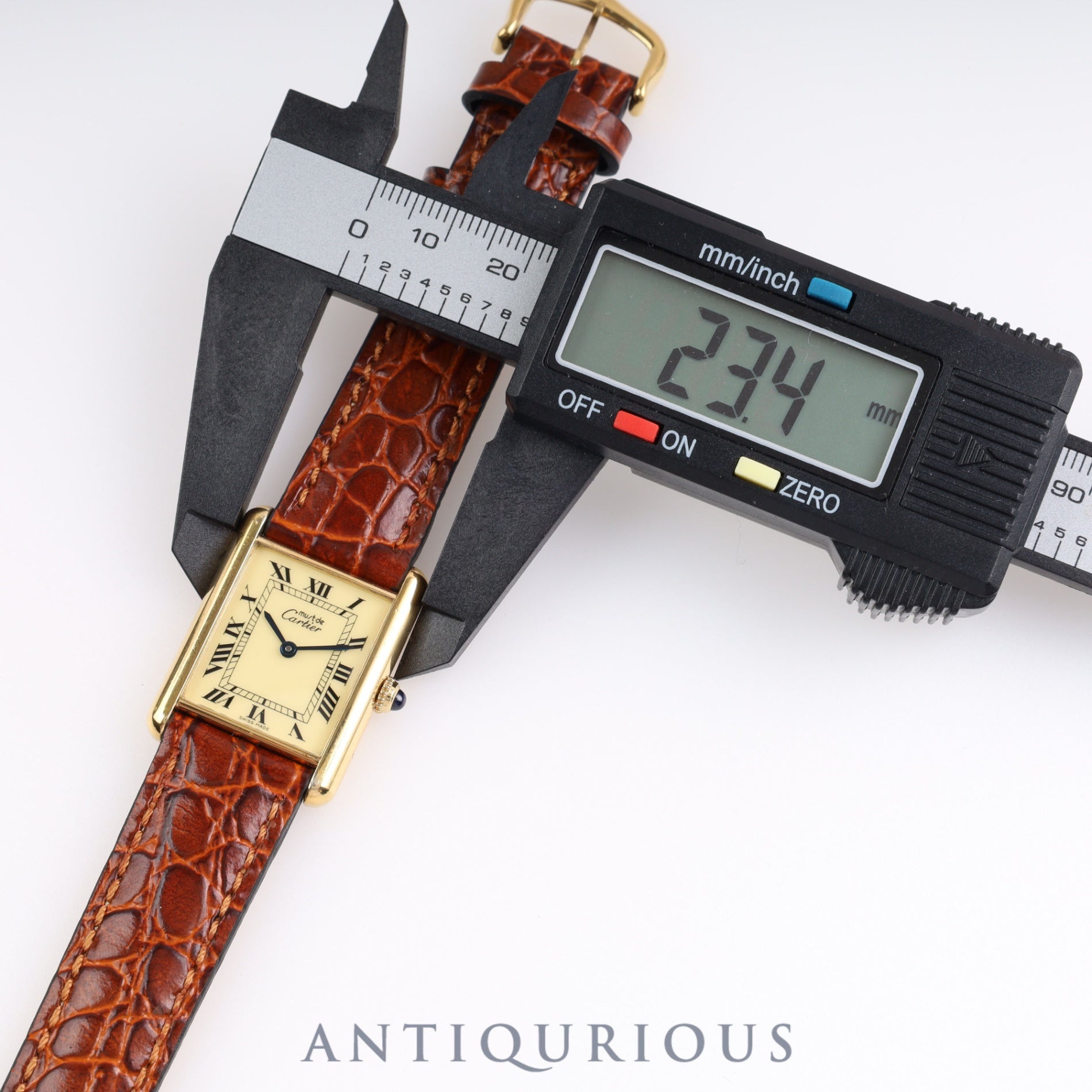 Cartier Must Tank LM QZ 6 81006 Ivory dial Box Warranty (1985) Cartier Boutique Complete Service