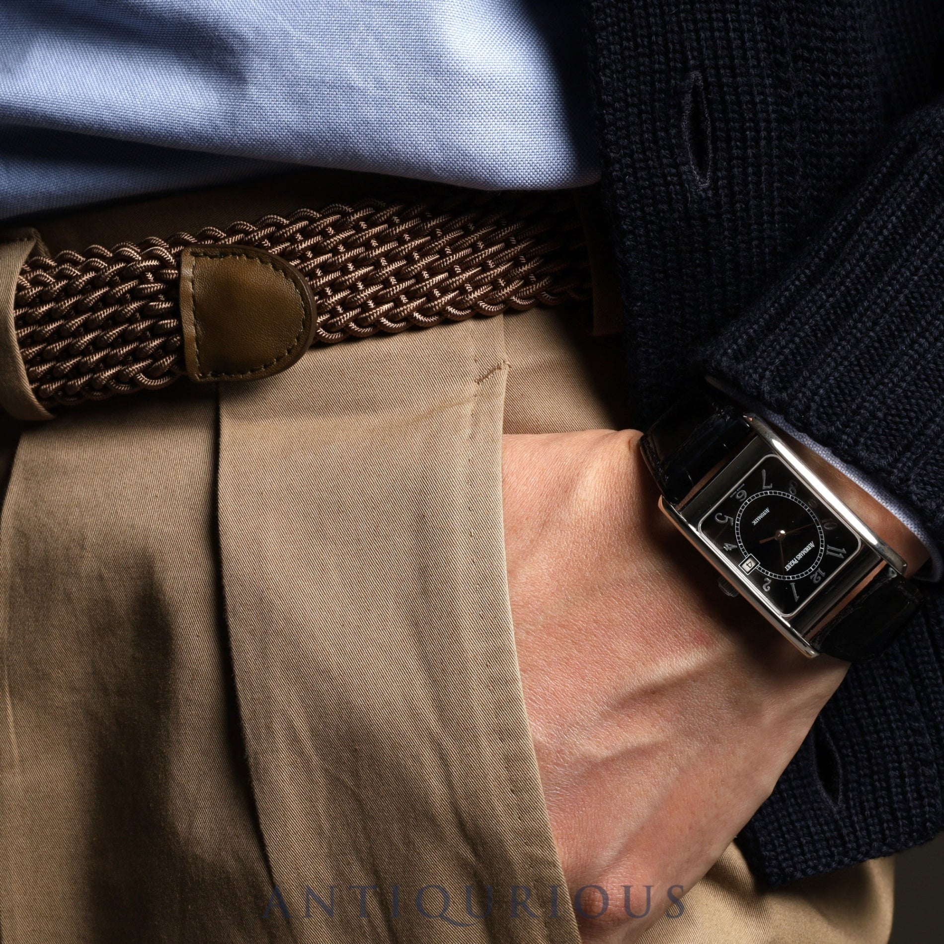 Audemars Piguet Edward Piguet 15015BC.OO.D001CR.01 Automatic Cal.2140 750 Leather Black Arabic Dial 1994-2000