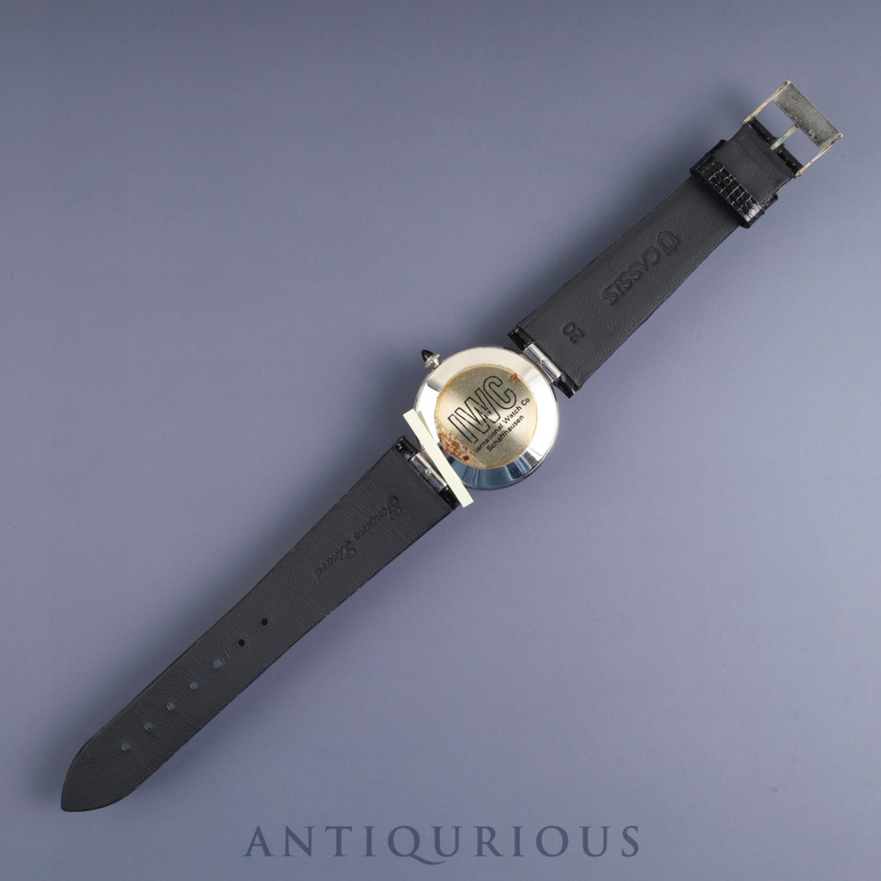 IWC ラウンド 3203 自動巻き Cal.3251 SS 革 純正尾錠(SS)ブラック文字盤 箱 冊子 ケース 保証書(1979年)オーバーホール済み アイダブリュシー