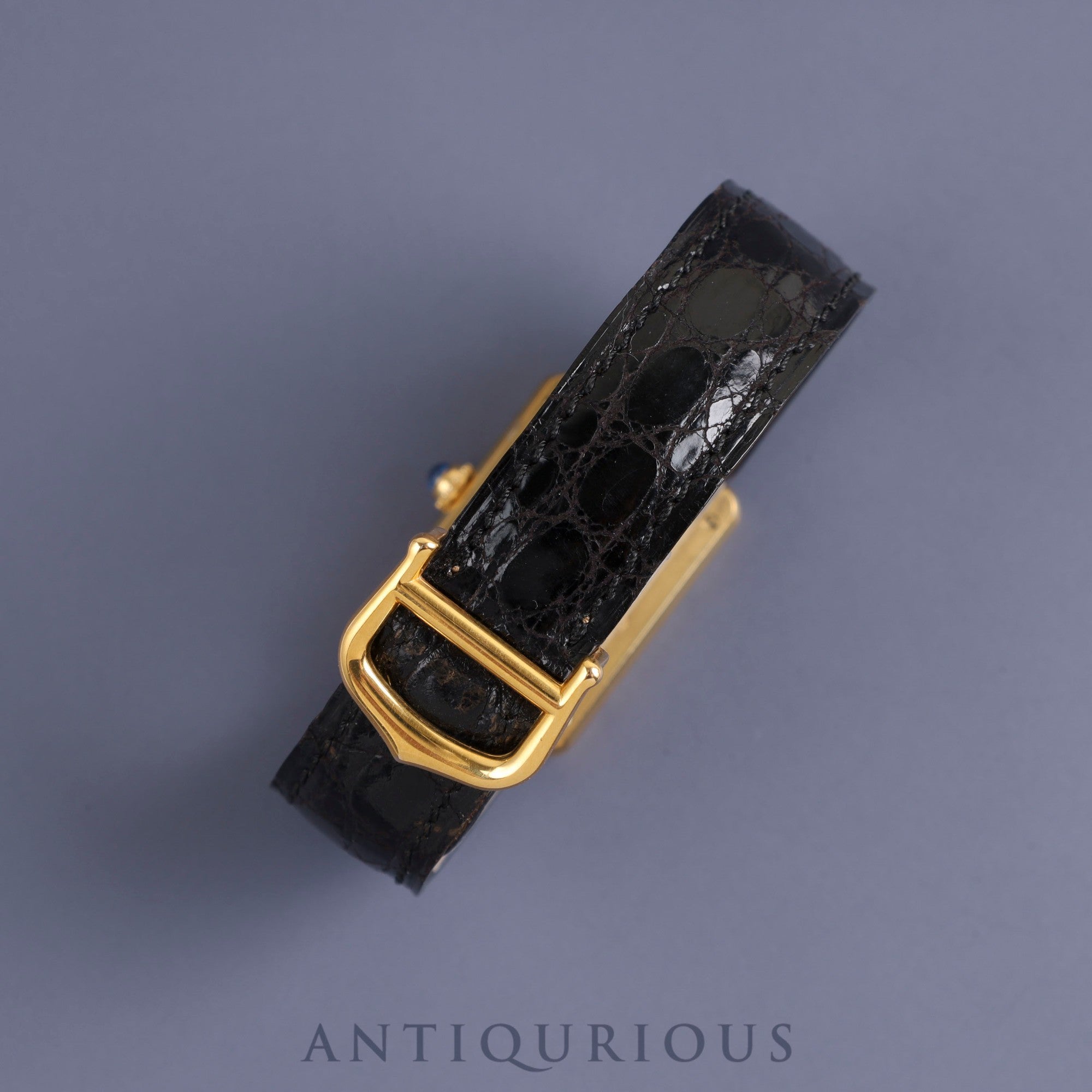 カルティエ マストタンク SM 5057001 クォーツ Cal.057 SV925 純正革ベルト 純正Dバックル ブラック飛びローマン文字盤 保証書(1993年 ) オーバーホール済み