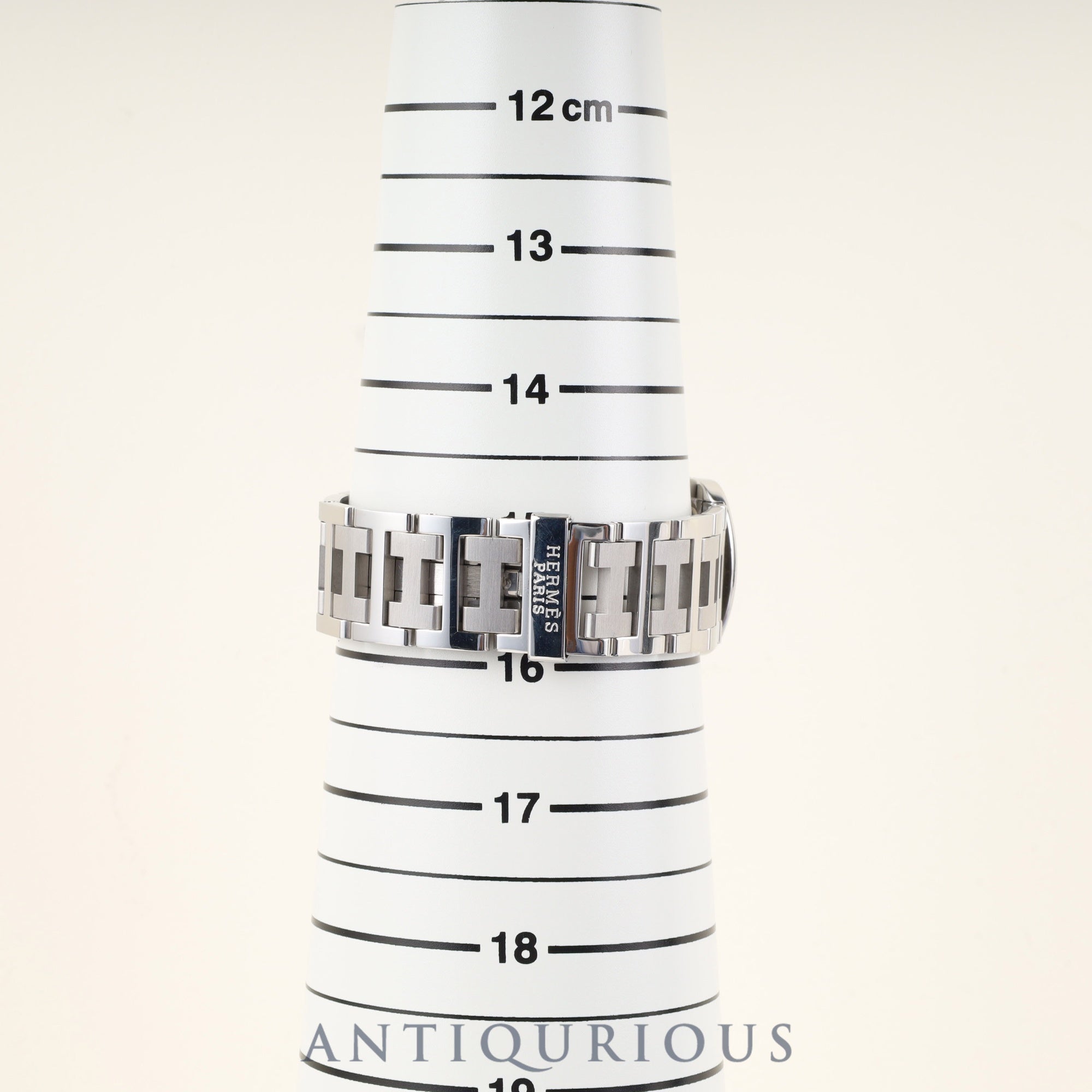 Hermes Rallye RA1.810 Quartz Cal.980.163 Stainless Steel White Dial Box Warranty Card Overhauled