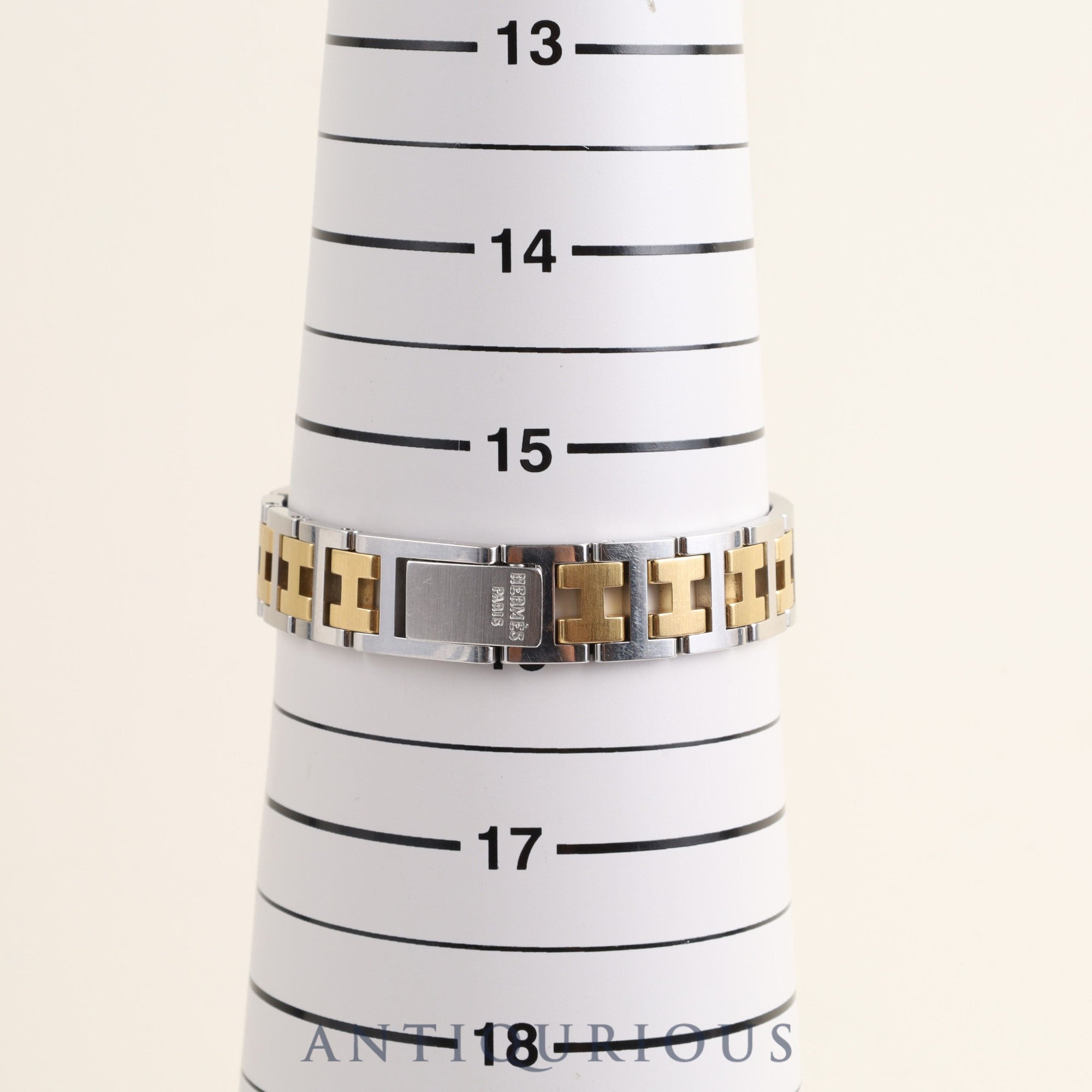 エルメス クロアジュール CR1.240 クォーツ Cal.976.001 SS/GP ホワイト文字盤 箱 保証書(記載不明)オーバーホール済み