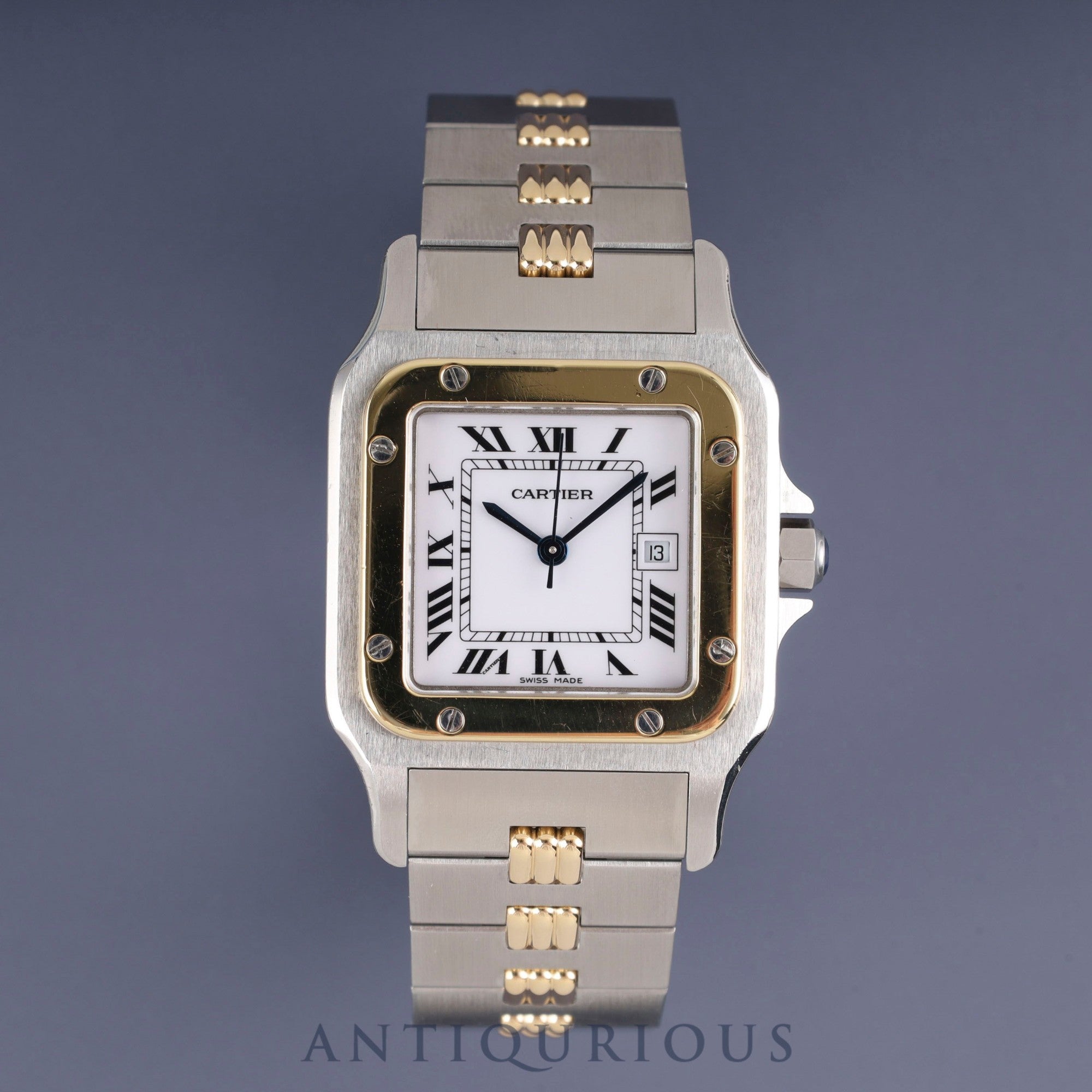 カルティエ サントス ガルベ LM AC23,80gr OR 0,750 4,05gr / 2961 自動巻き SS/YG SS/YG ホワイトローマン文字盤 カルティエブティックにてコンプリートサービス済み