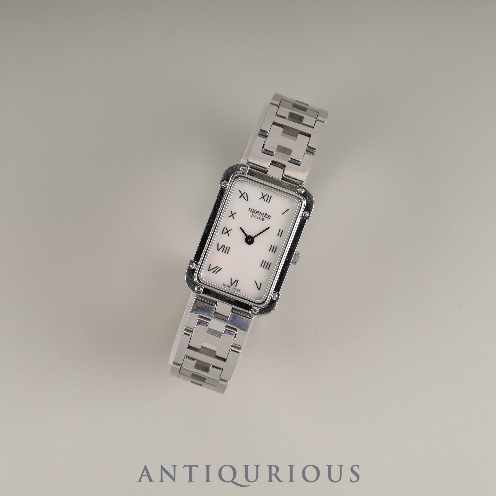 エルメス クロアジュール CR2.210 クォーツ Cal.976.001 SS SS ホワイトシェル文字盤 箱 冊子 保証書 タグ オーバーホール済み