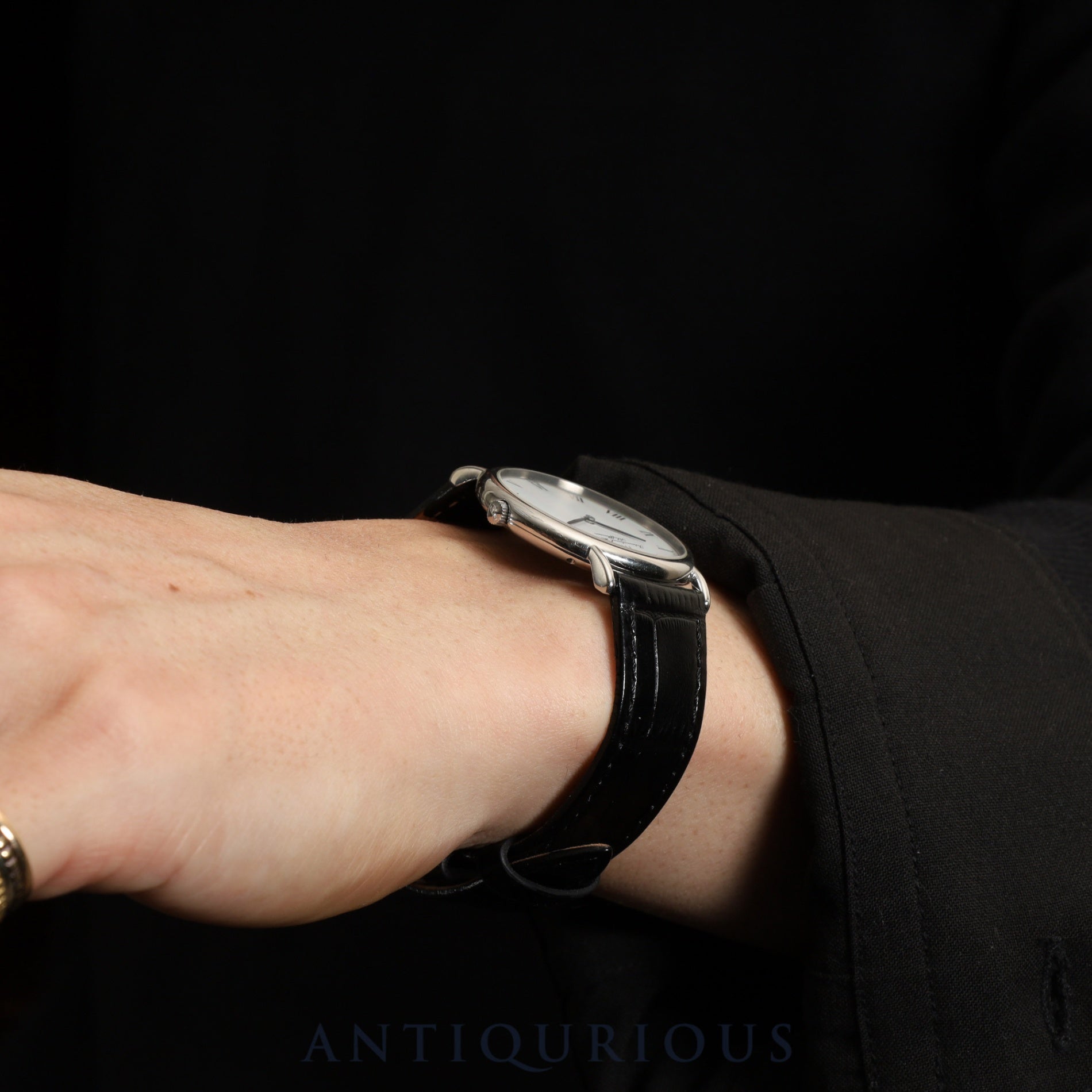 IWC Portofino 3331 Quartz Caliber 2210.5 Stainless Steel Leather Strap with Genuine Stainless Steel Buckle, White Dial, Overhauled