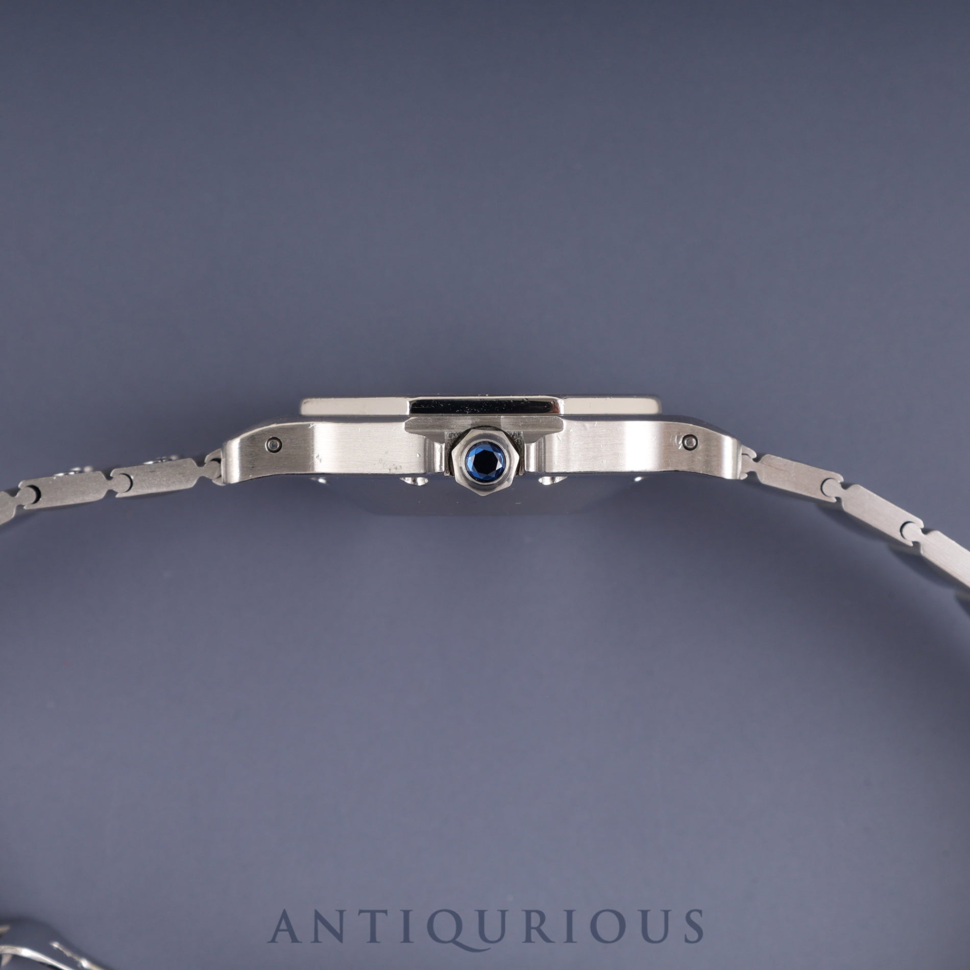 カルティエ サントス オクタゴン LM 2965 自動巻き SS SS グレーゴースト文字盤 冊子 保証書(1985年) カルティエブティックにてコンプリートサービス済み