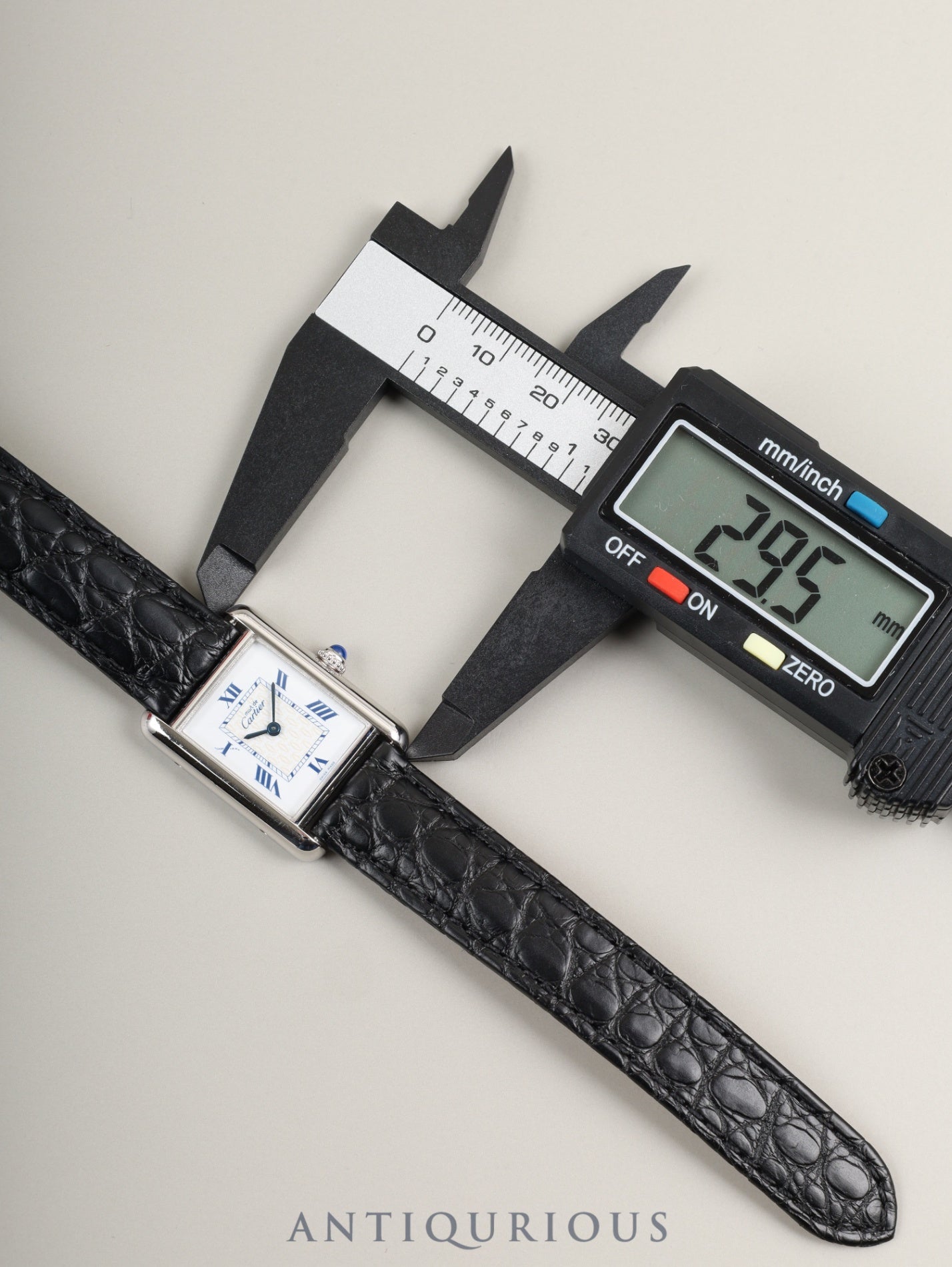 カルティエ マストタンク MM W1014054 / 2416 クォーツ Cal.057 SV925 革 純正Dバックル(SS) ホワイト飛びローマンCC文字盤 箱 オーバーホール済み