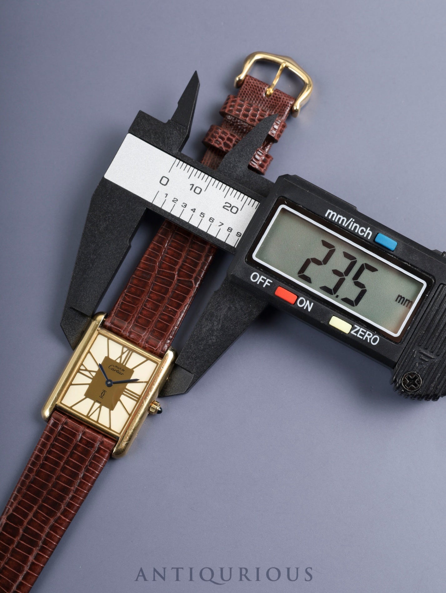 カルティエ マストタンク LM 6 81006 クォーツ SV925 革 純正尾錠(GP) クロワゾネ文字盤(SWISS表記)カルティエブティックにてコンプリートサービス済み