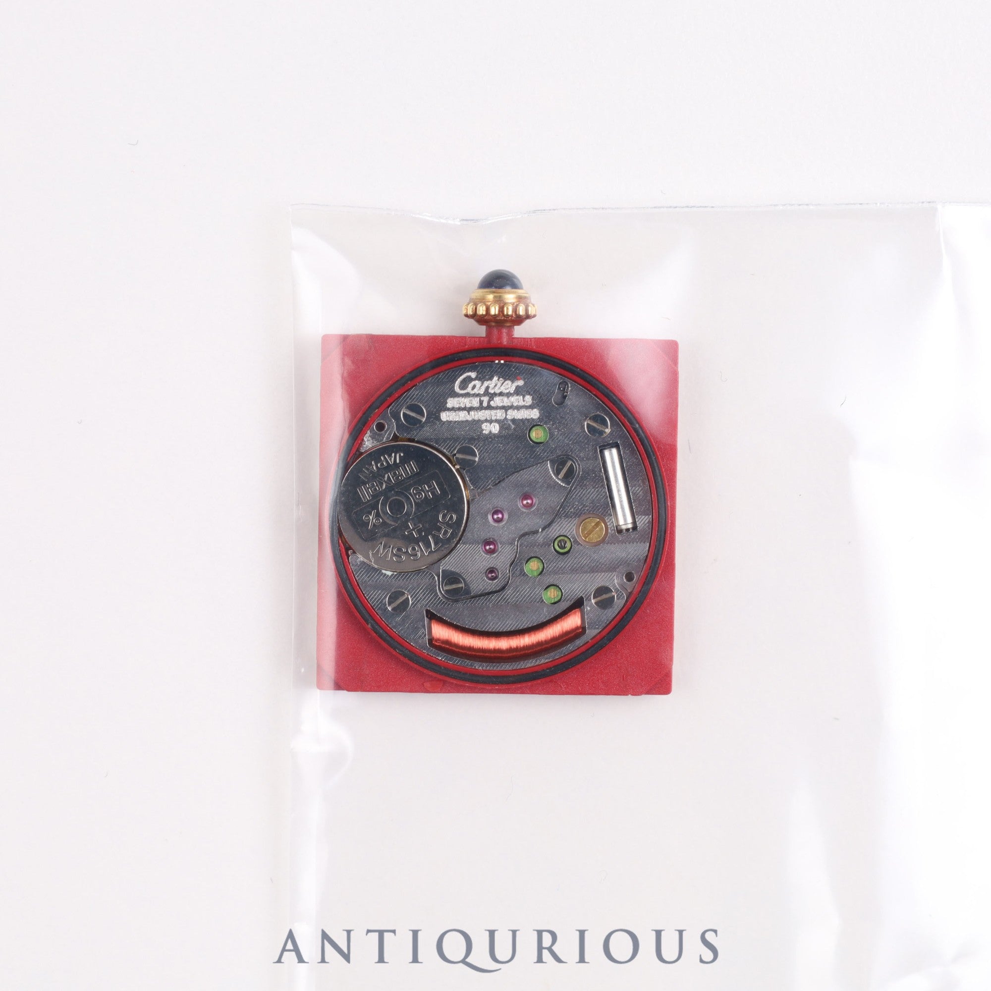 Cartier Must Tank LM 590005 Quartz Cal.90 SV925 Leather Genuine Buckle (GP) Straight Roman Dial Overhauled Newly Finished