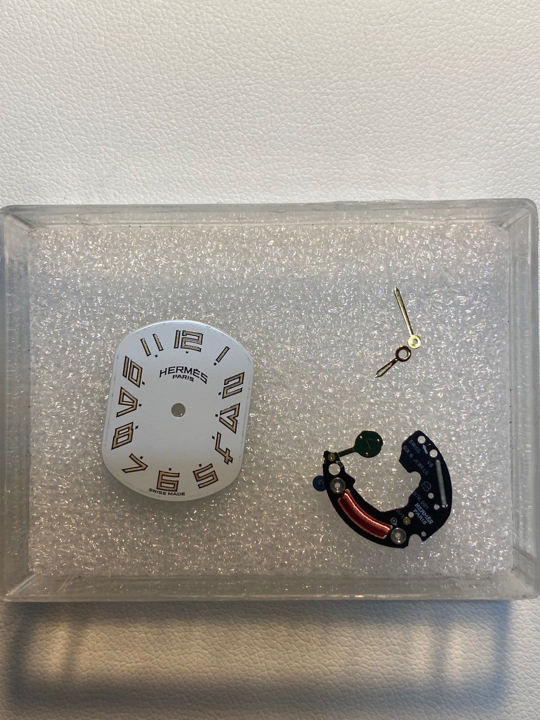 Hermes Rally 770301-4 Quartz Cal.976 001 SS/GP White Dial Warranty (1995) Box Overhauled