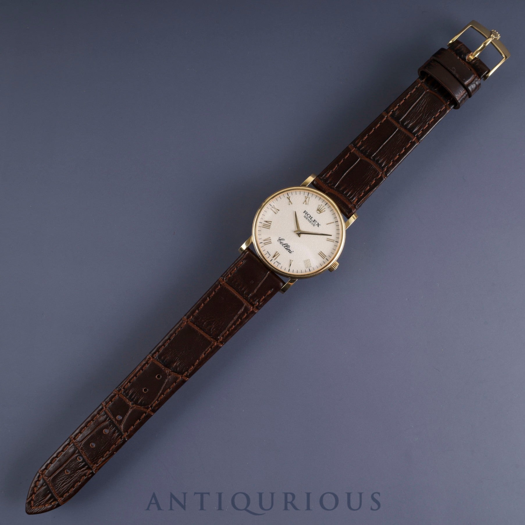 Rolex Cellini 5115/8 Manual winding Cal.1602 750 Leather Genuine buckle (750) Ivory engraved computer dial Warranty (2014) Genuine replacement belt Overhauled