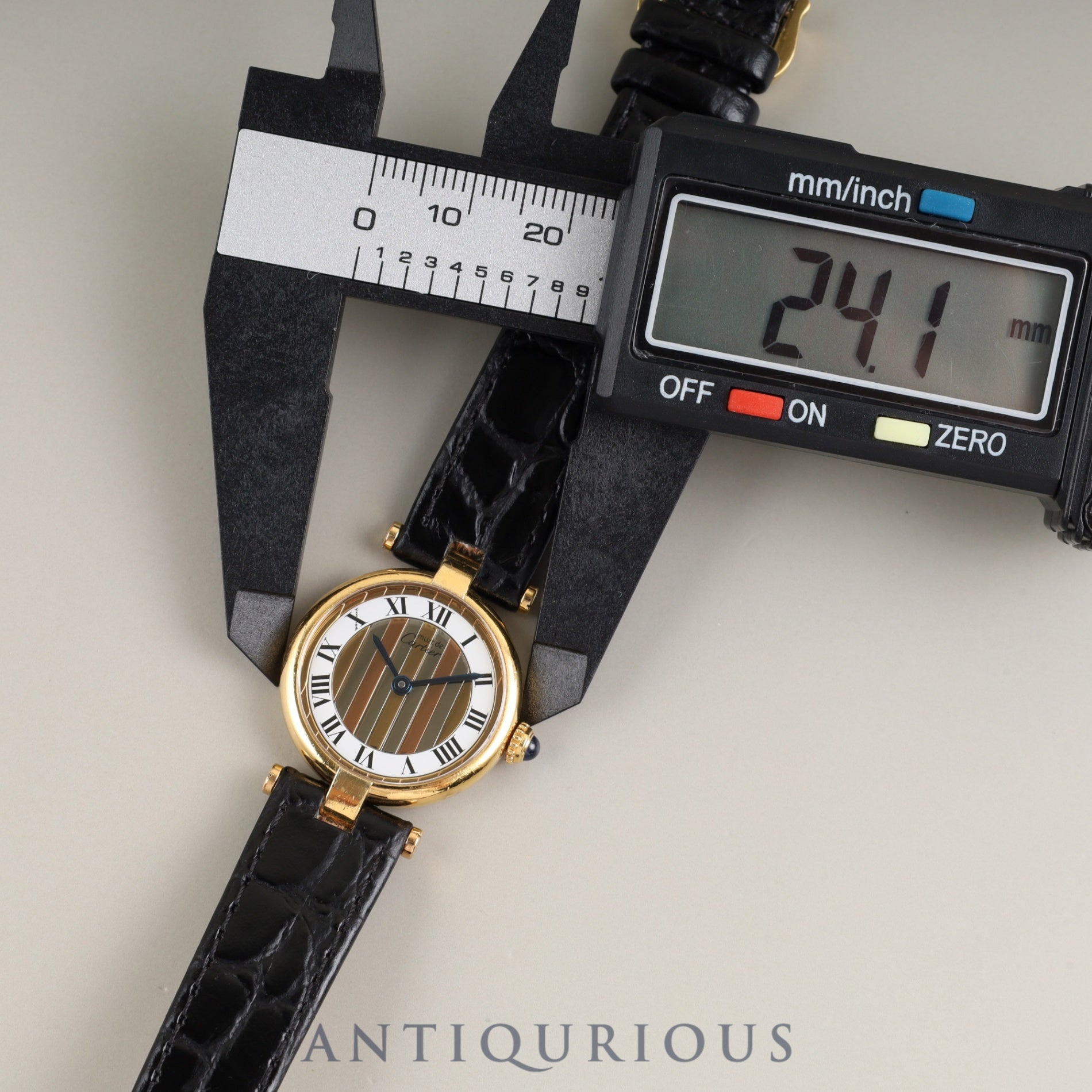 Cartier Must Vendôme VLC SM 590004 Quartz SV925 Genuine buckle (GP) Front Trinity dial Box, booklet, warranty card (1989) Complete service completed at a Cartier boutique