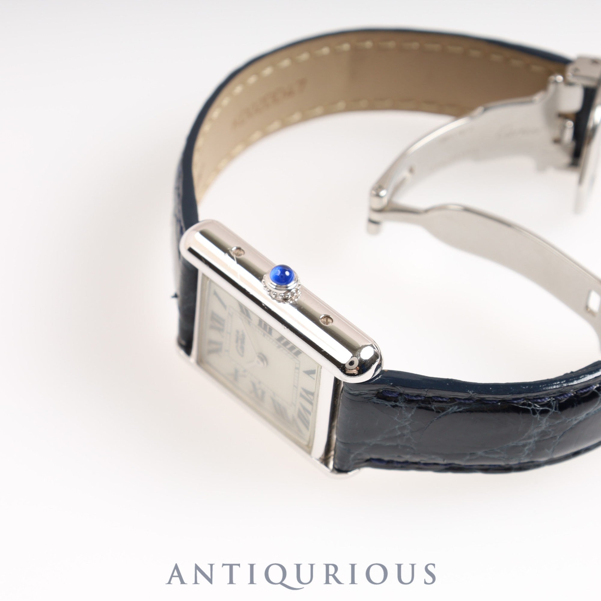 Cartier Must Tank MM QZ Silver Roman Box