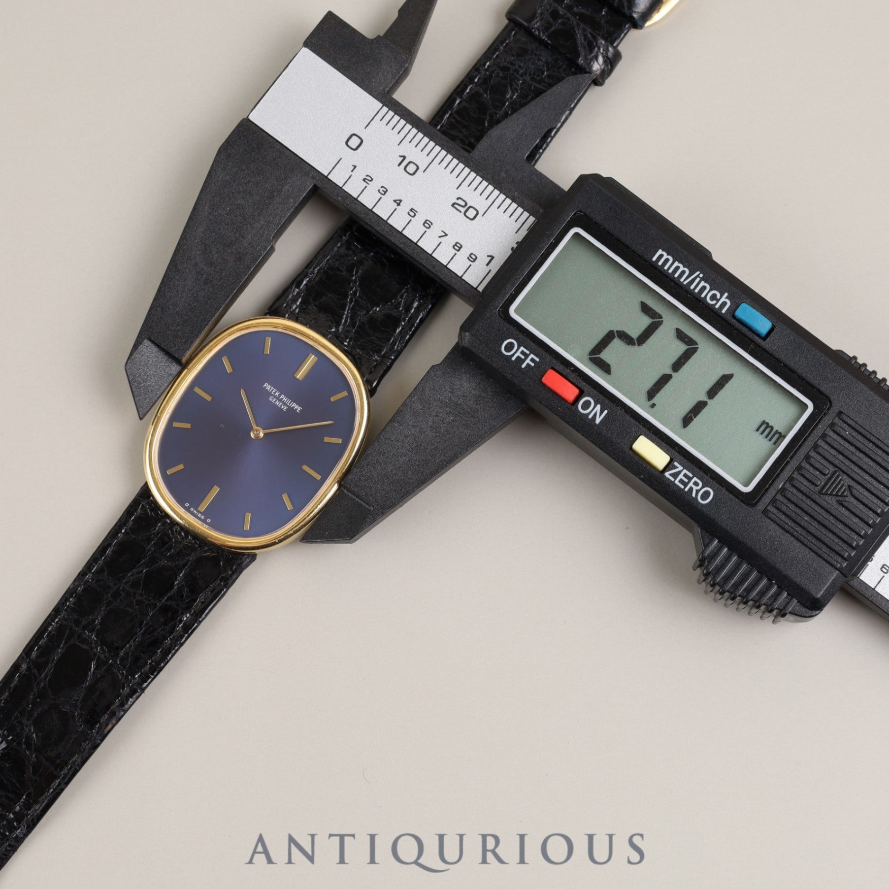 Patek Philippe Golden Ellipse 3848J Manual winding Cal.215 YG Genuine belt Genuine buckle (750) Blue dial Overhauled