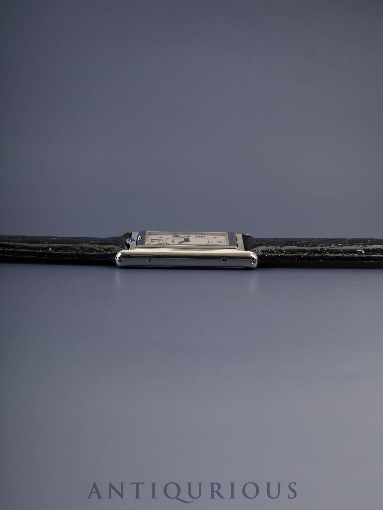 カルティエ タンク バスキュラント LM W1011358 / 2390 手巻き Cal.061 SS 革 純正ピンバックル(SS) ホワイトローマン文字盤 箱 保証書 オーバーホール済み