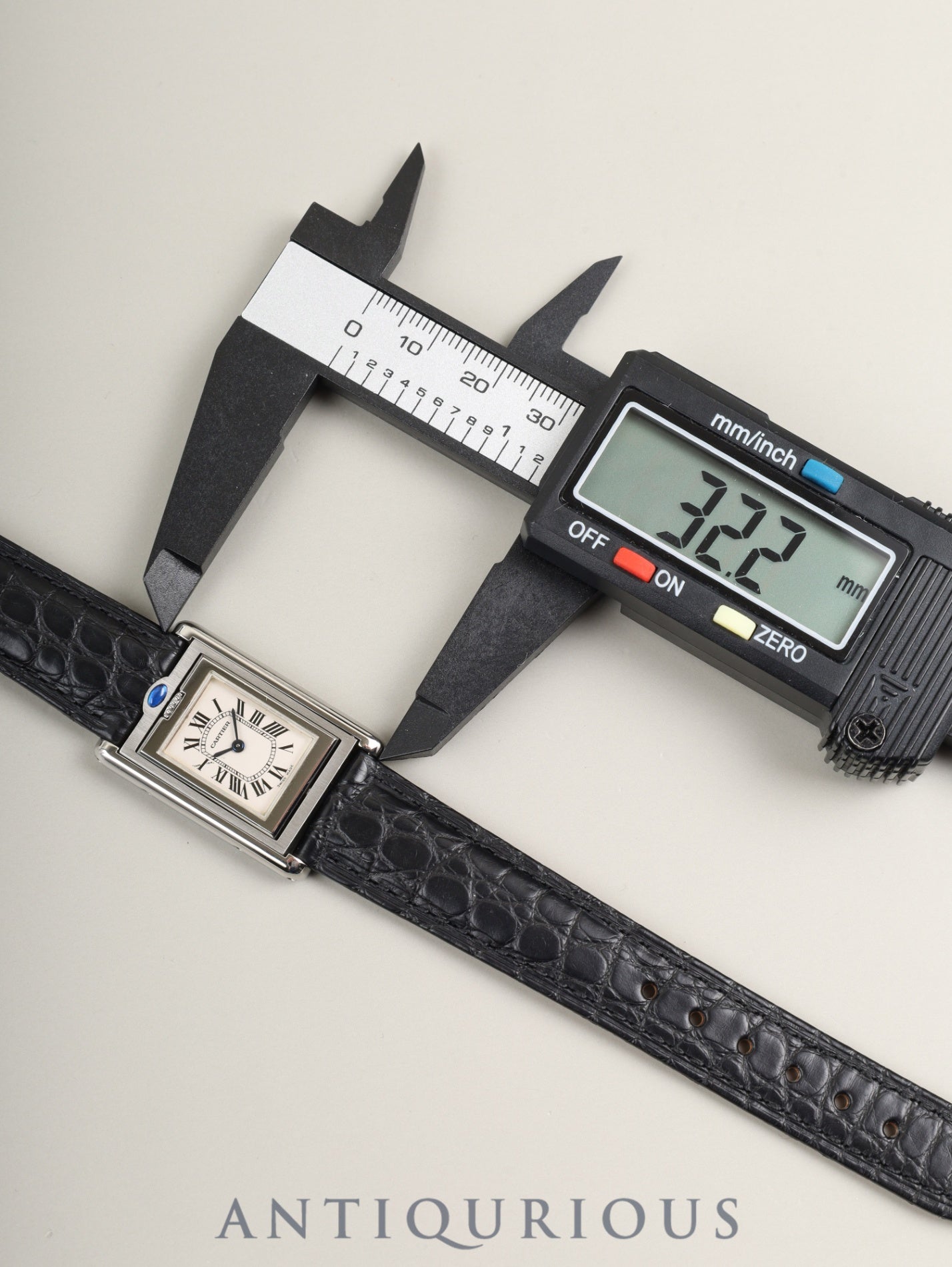 カルティエ タンク バスキュラント SM W10X1158 / 2386 クォーツ Cal.059 SS 革 純正ピンバックル(SS)ホワイトローマン文字盤 オーバーホール済み