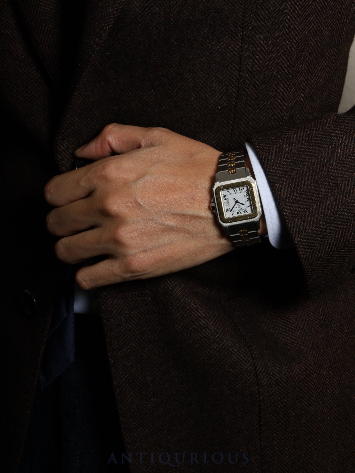 カルティエ サントス ガルベ LM 2961 自動巻き Cal.2671 SS/YG SS/YG ホワイトローマン文字盤 オーバーホール済み