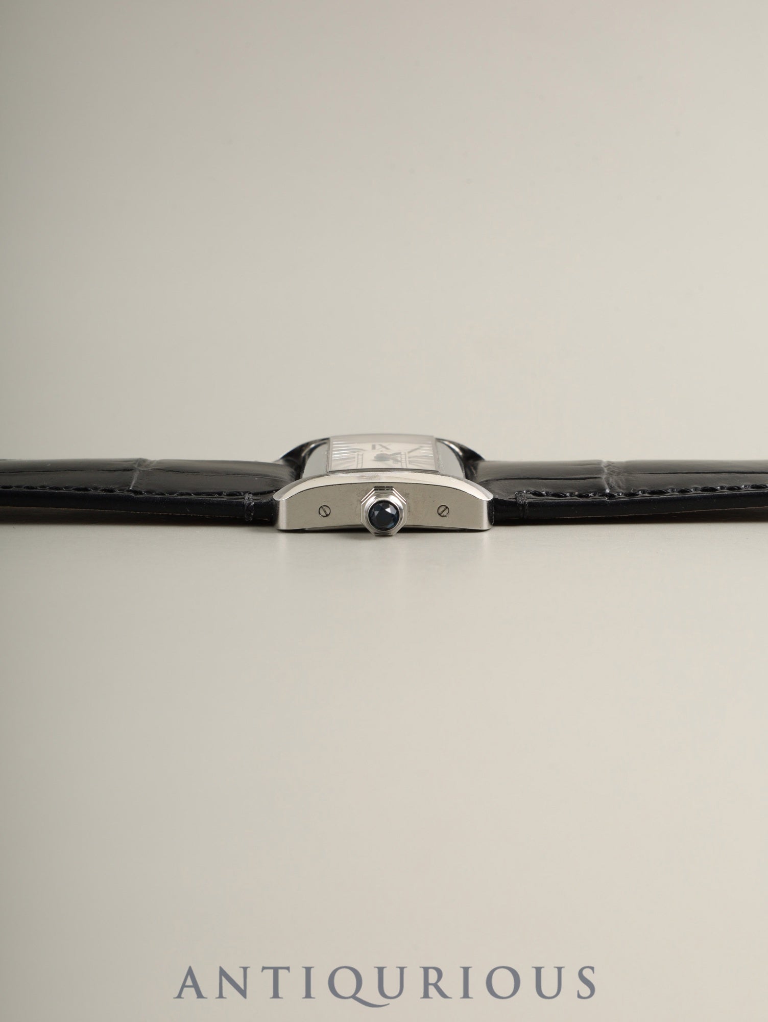 Cartier Tank Divan Mini W6300255 / 2599 Quartz Cal.157 SS Leather Non-OEM Pin Buckle (SS) Silver Roman Dial Overhauled