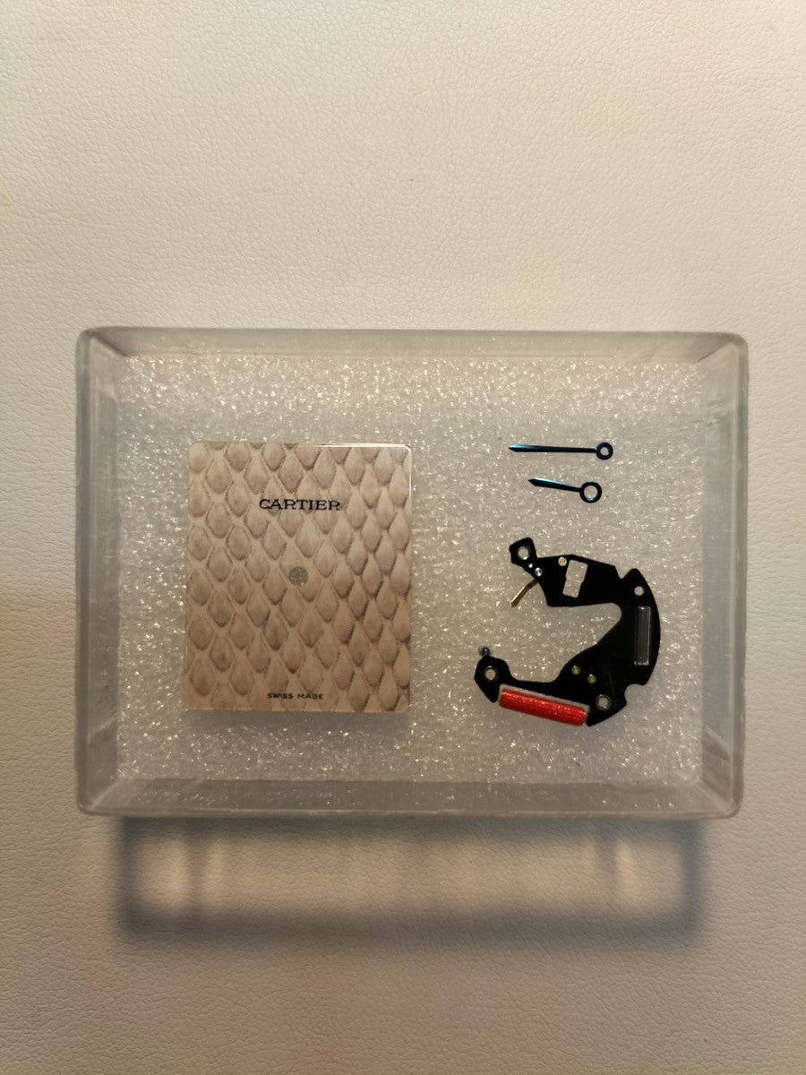 カルティエ タンクソロ LM W5200021 / 3169 クォーツ Cal.690 SS 革 純正Dバックル(SS)パイソン文字盤 オーバーホール済み