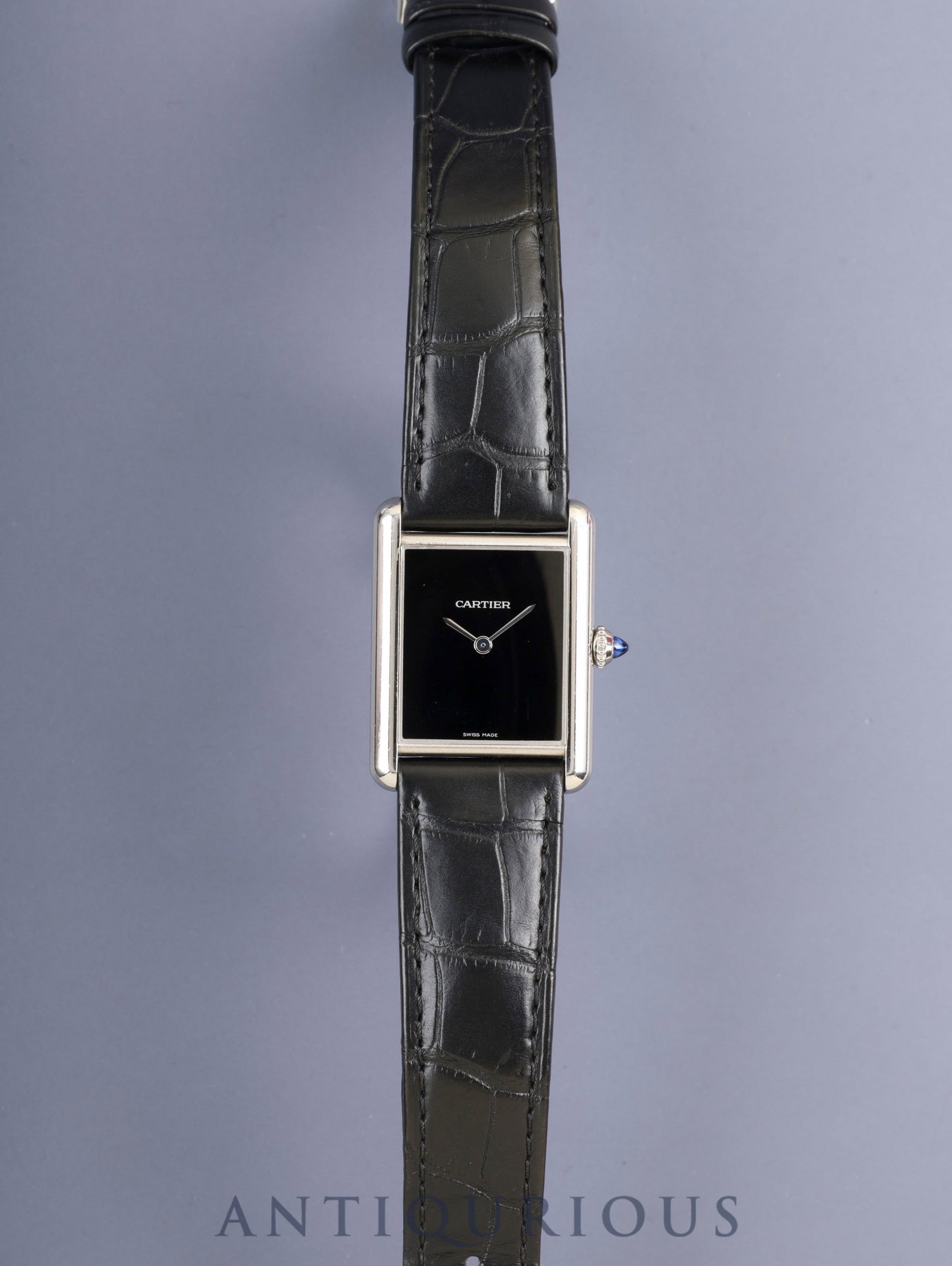 カルティエ タンクマスト LM WSTA0072 / 4323 クォーツ Cal.- SS 純正革ベルト 純正ピンバックル(SS)ブラック文字盤(SWISS MADE表記) 箱 保証書(2024年)
