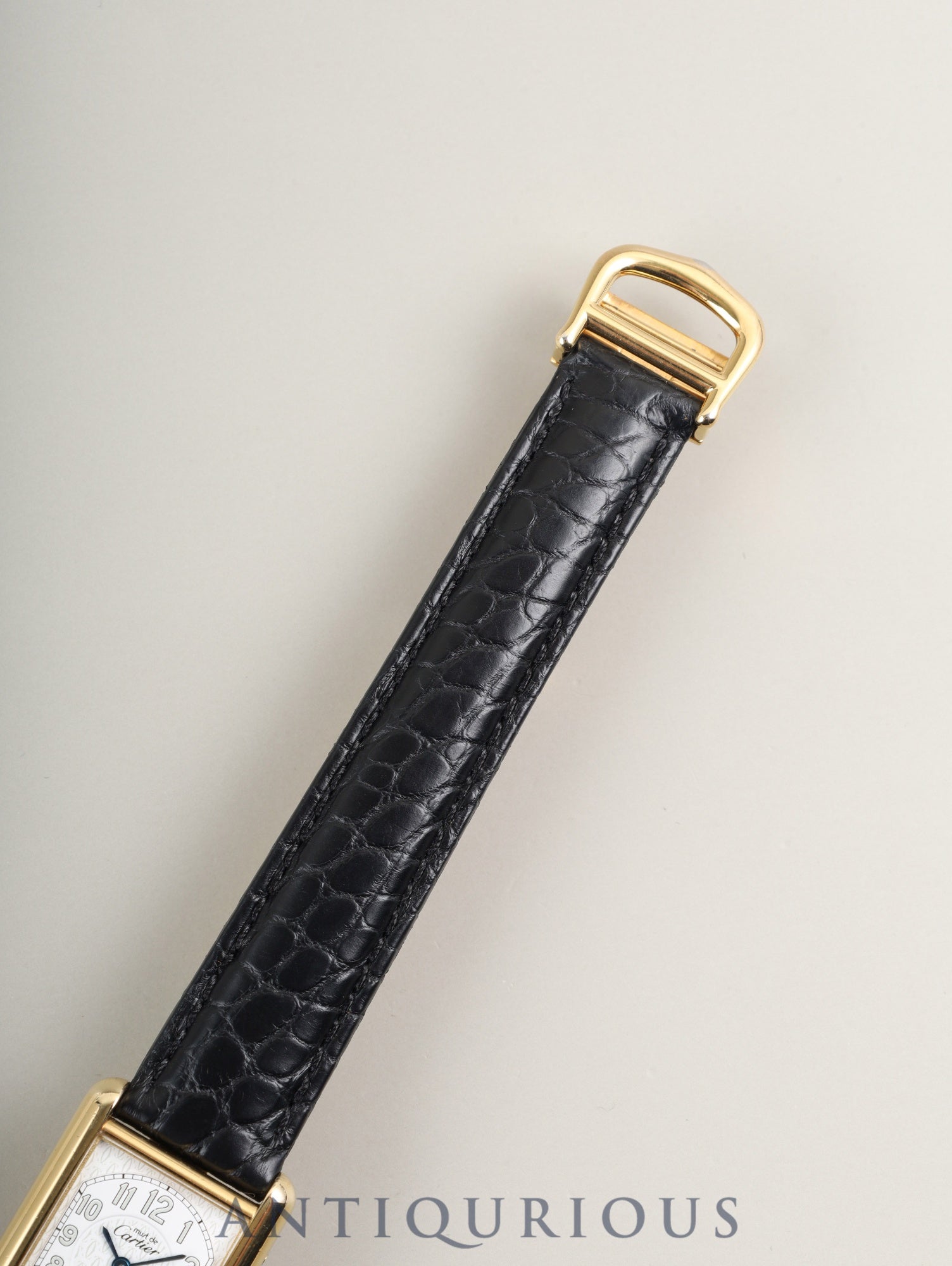 カルティエ マストタンク MM W1013854 / 2415 クォーツ Cal.057 SV925 革 純正Dバックル(GP) テレフォンアラビア文字盤 1990年頃~2004年頃 オーバーホール済み