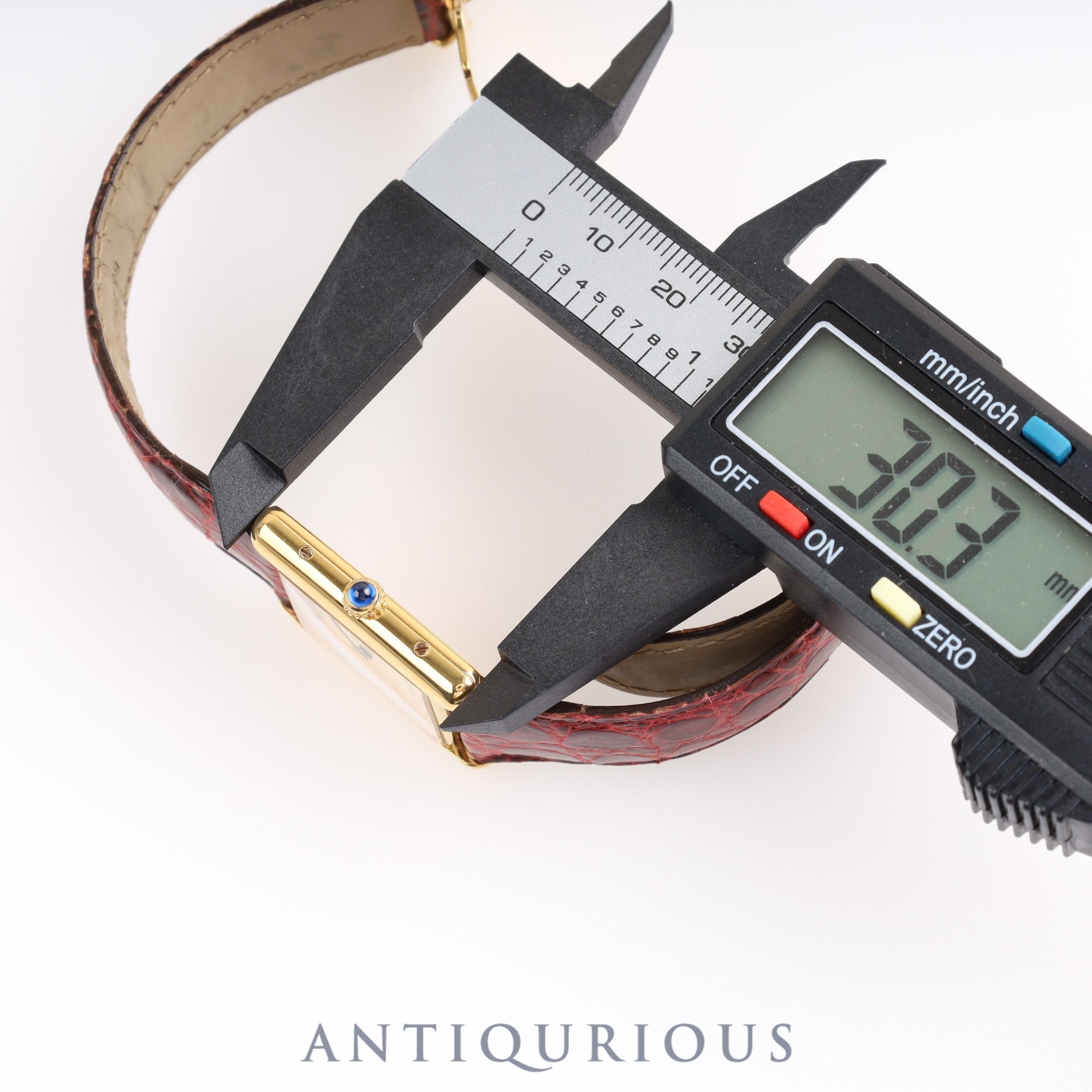Cartier Must Tank LM QZ 1615 SV925 Leather Genuine Buckle (GP) Ivory Roman Dial Mid 1980s - Circa 1994