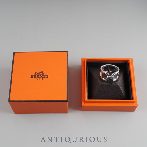 エルメス リング エヴァーシェーヌダンクル MM スターリングシルバー #58 6.1g 箱 カード 保証書(2024年) 23年刻