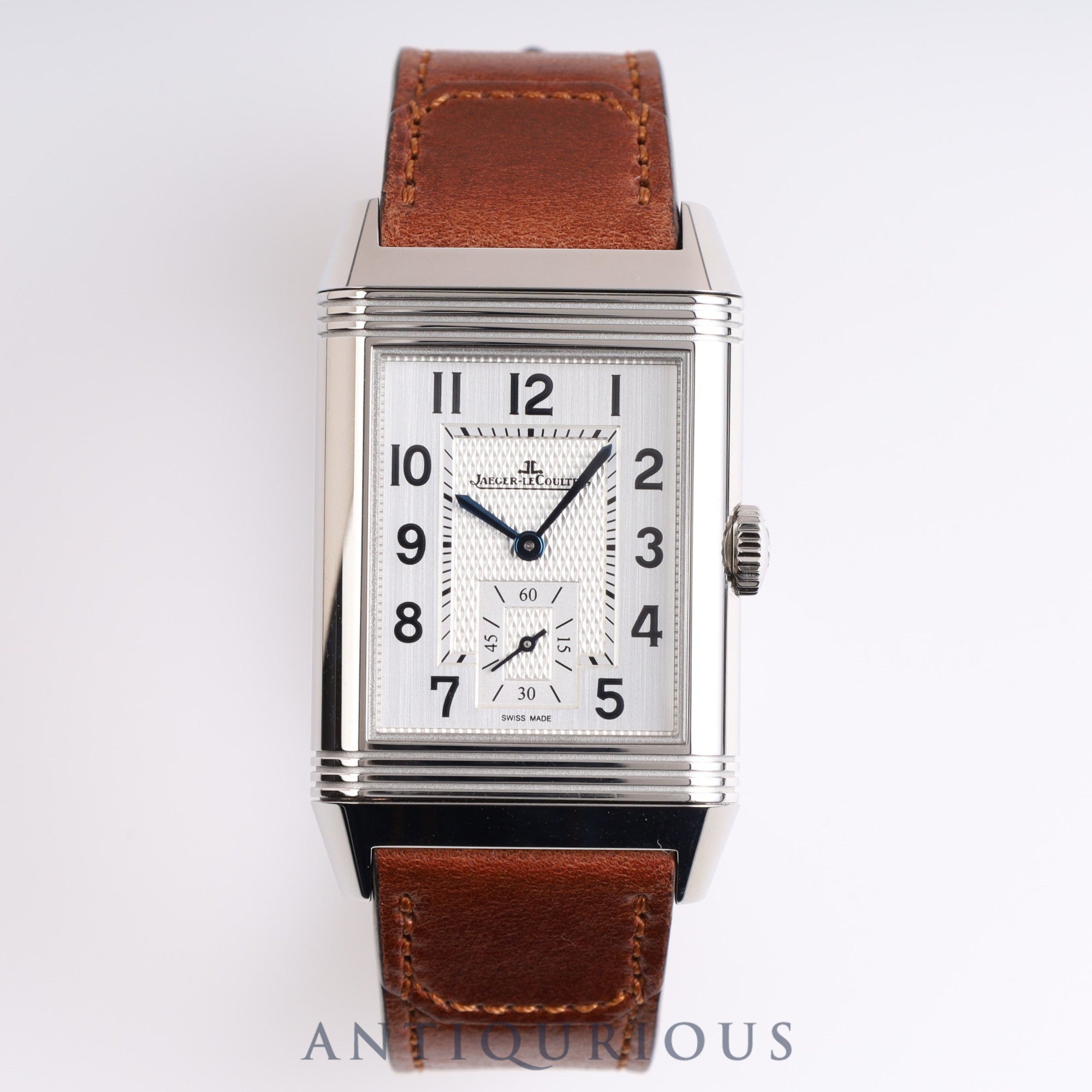 Jaeger-LeCoultre Reverso Classic Large Duo Small Second 215.8.D4 (Q3848422) Manual winding SS Genuine leather strap Genuine buckle (SS) Silver / Black dial Box Warranty (2023)