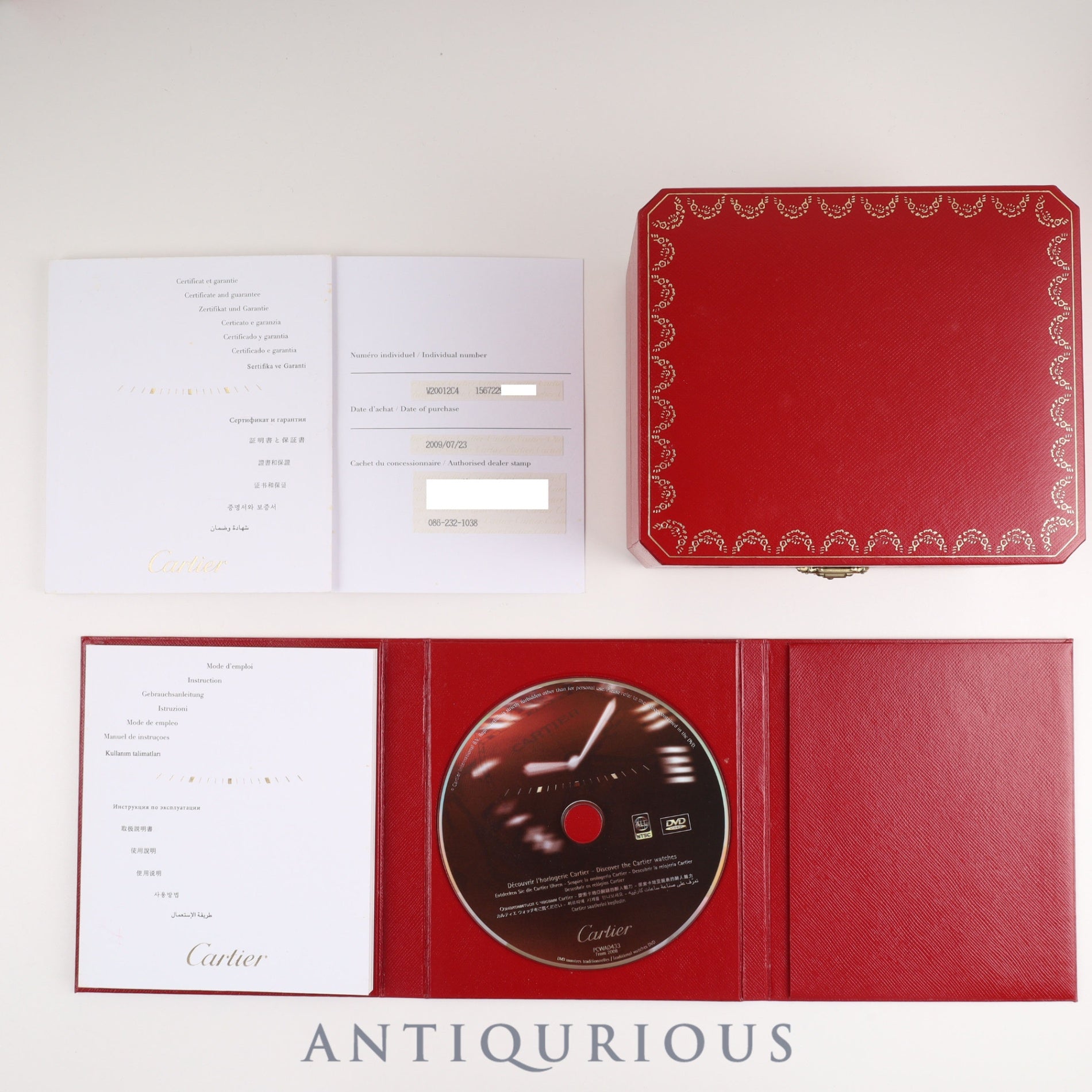 カルティエ サントス ガルベ SM W20012C4 / 1567 クォーツ Cal.157 SS/YG SS/YG ホワイトローマン文字盤 箱 冊子 取り扱い説明DVD 保証書(2009年) オーバーホール済み