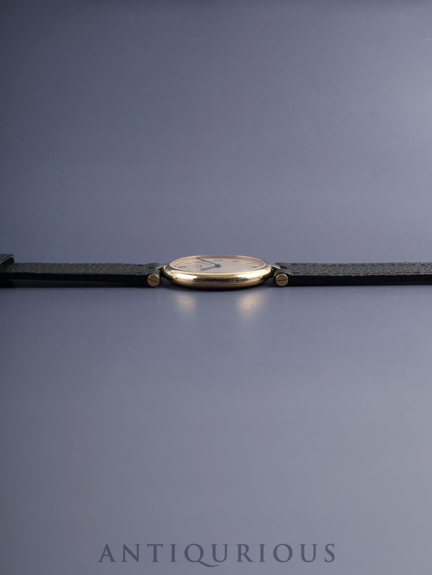 カルティエ マスト ヴァンドーム VLC LM 590003 クォーツ Cal.90 SV925 革 純正ピンバックル(GP)アラビア文字盤(SWISS表記)オーバーホール済み